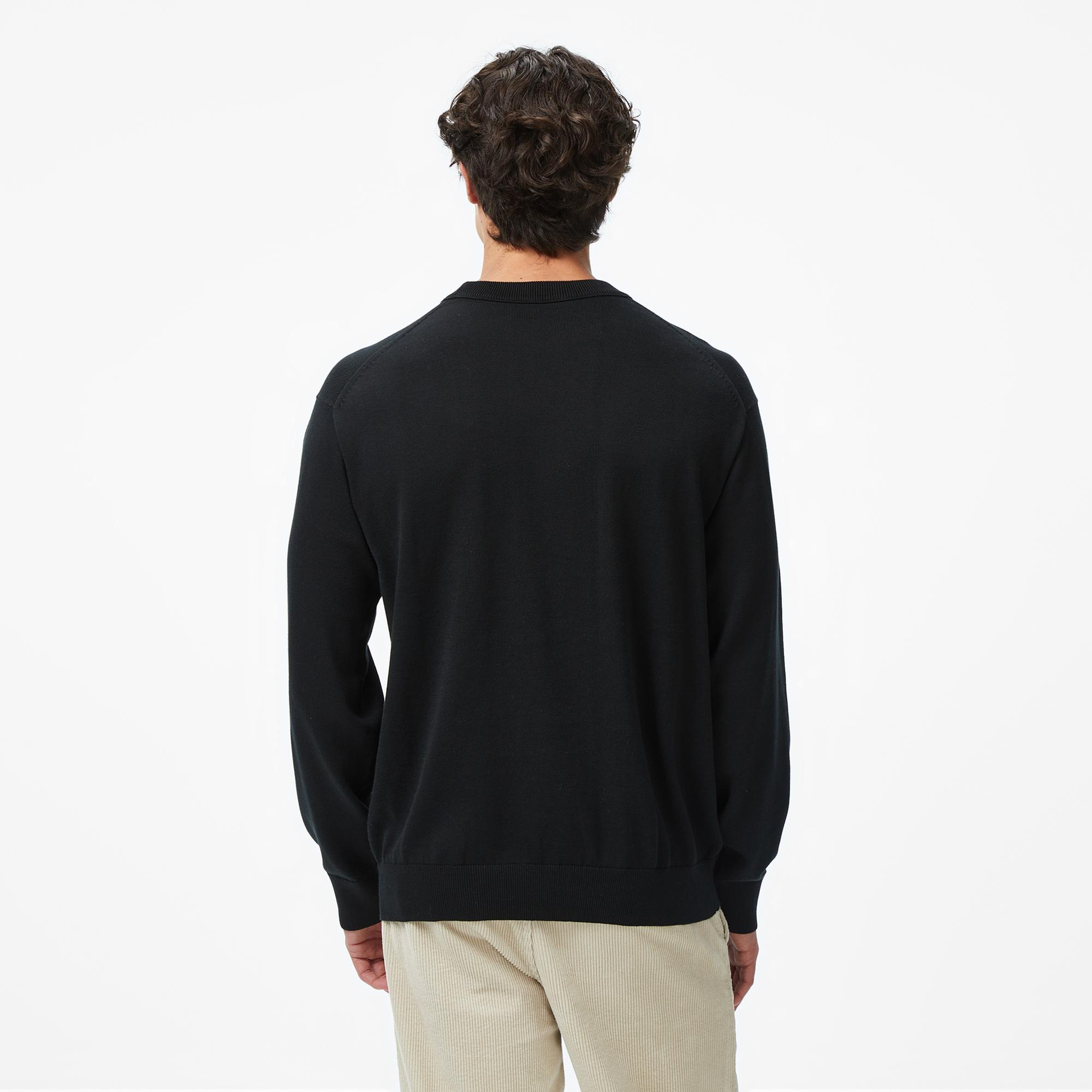 Calvin Klein Cotton Erkek Siyah Triko