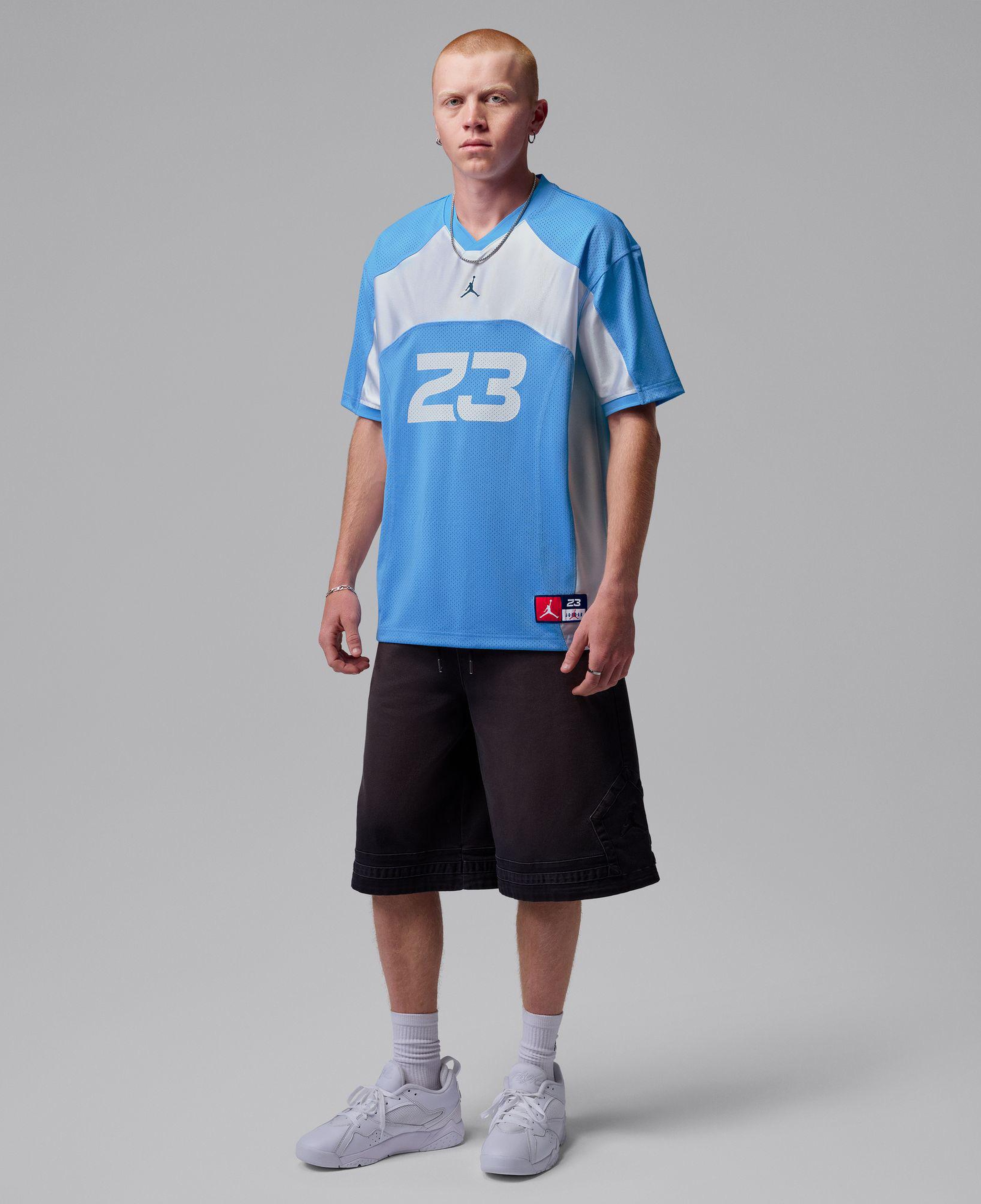 Jordan Flight Jersey Erkek Mavi T-Shirt