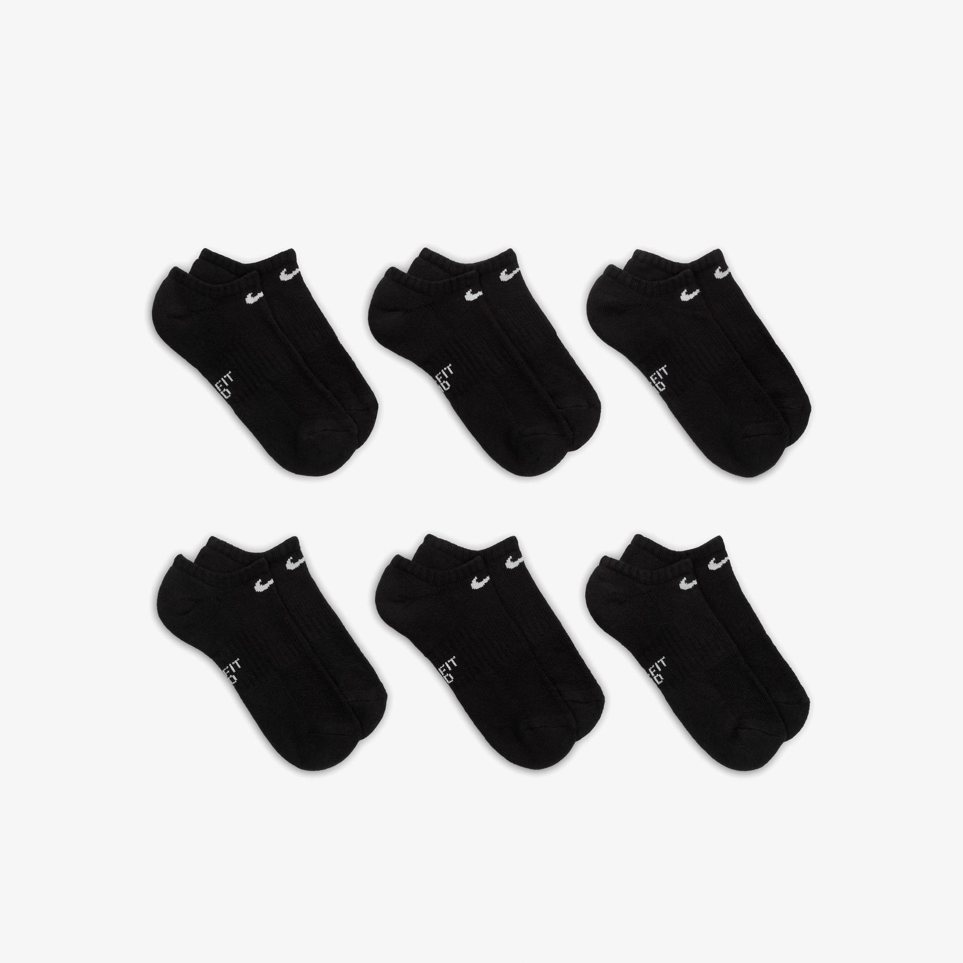 Nike Everyday 6'lı Çocuk Siyah Çorap