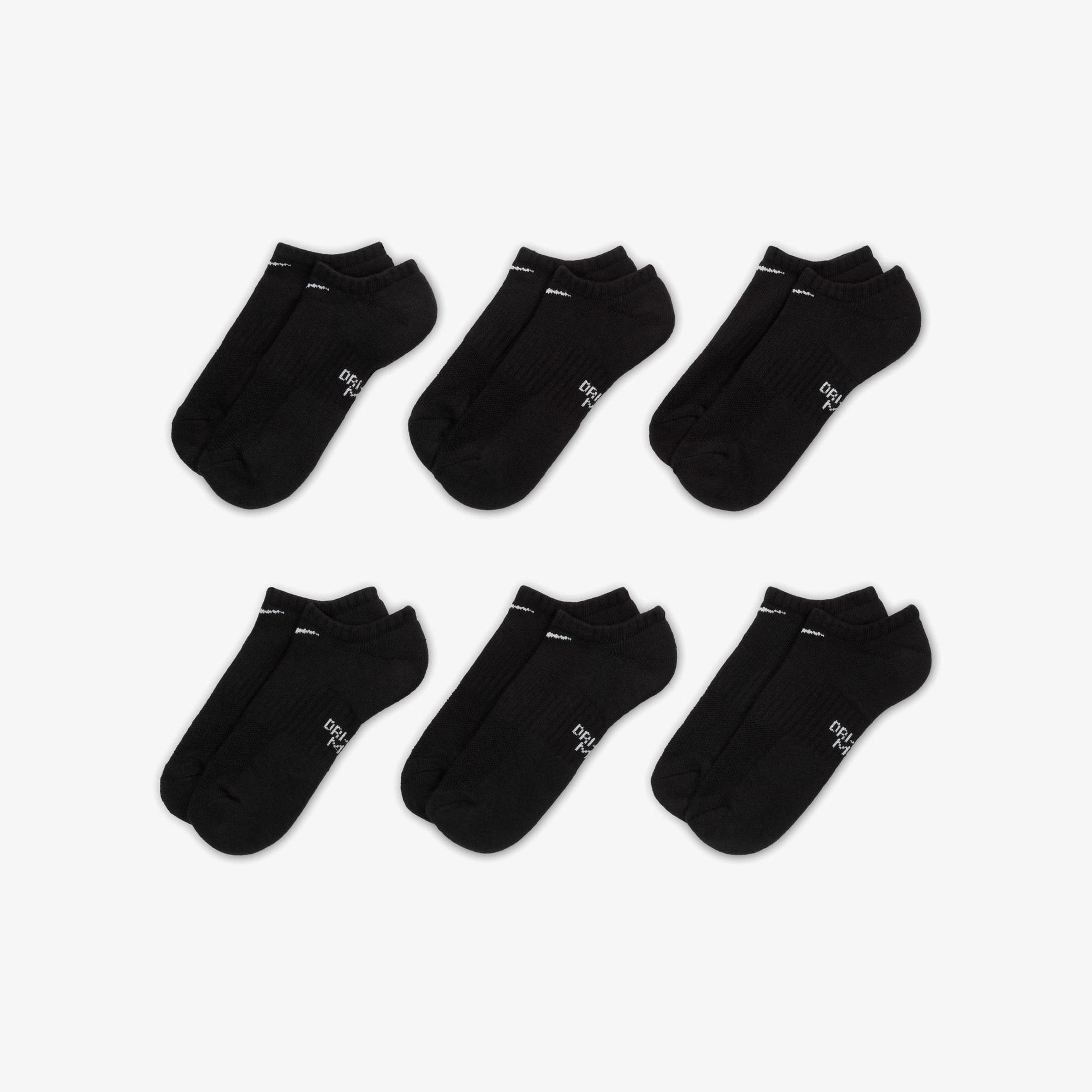Nike Everyday 6'lı Çocuk Siyah Çorap