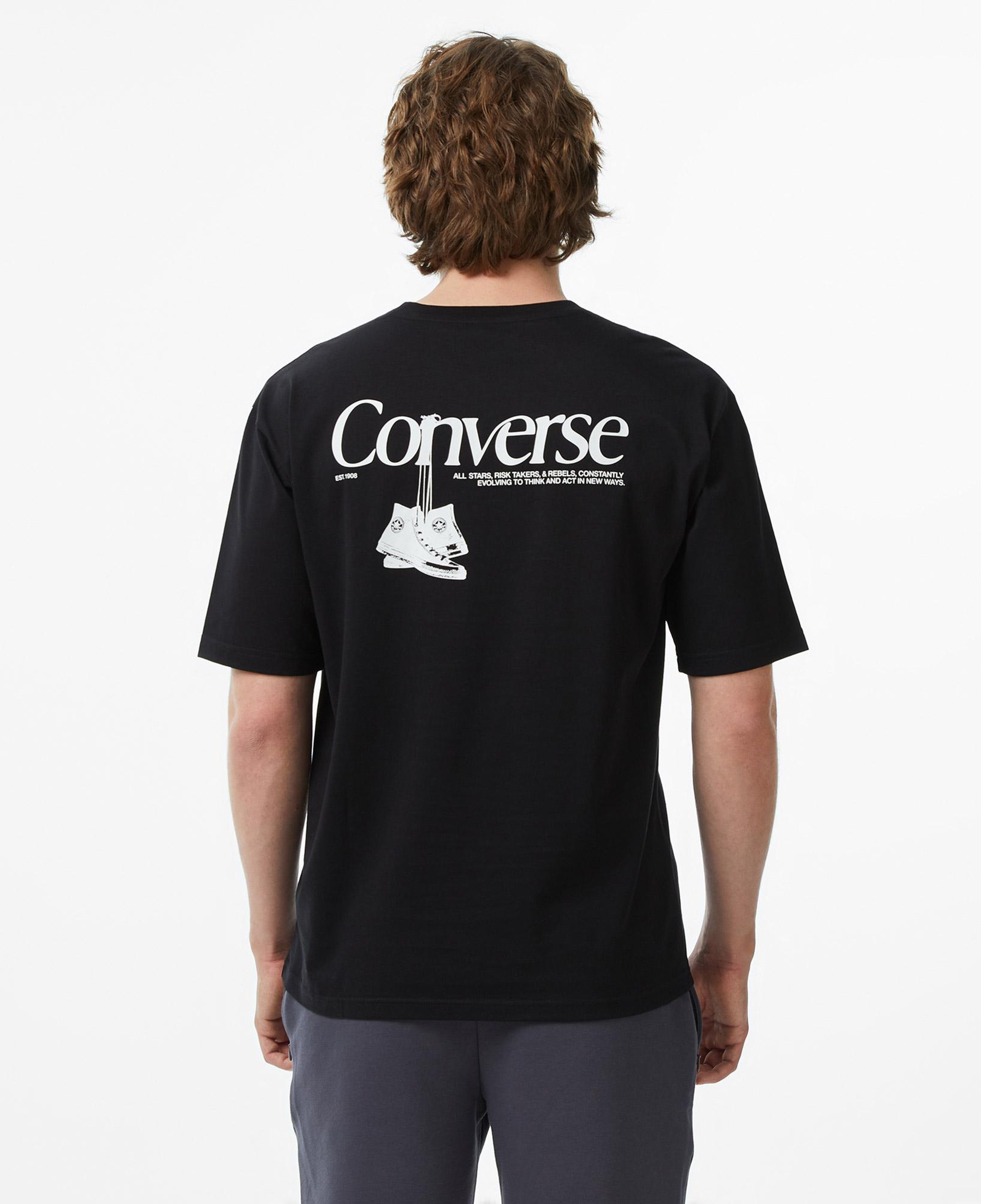 Converse Erkek Siyah Grafik Baskılı T-Shirt