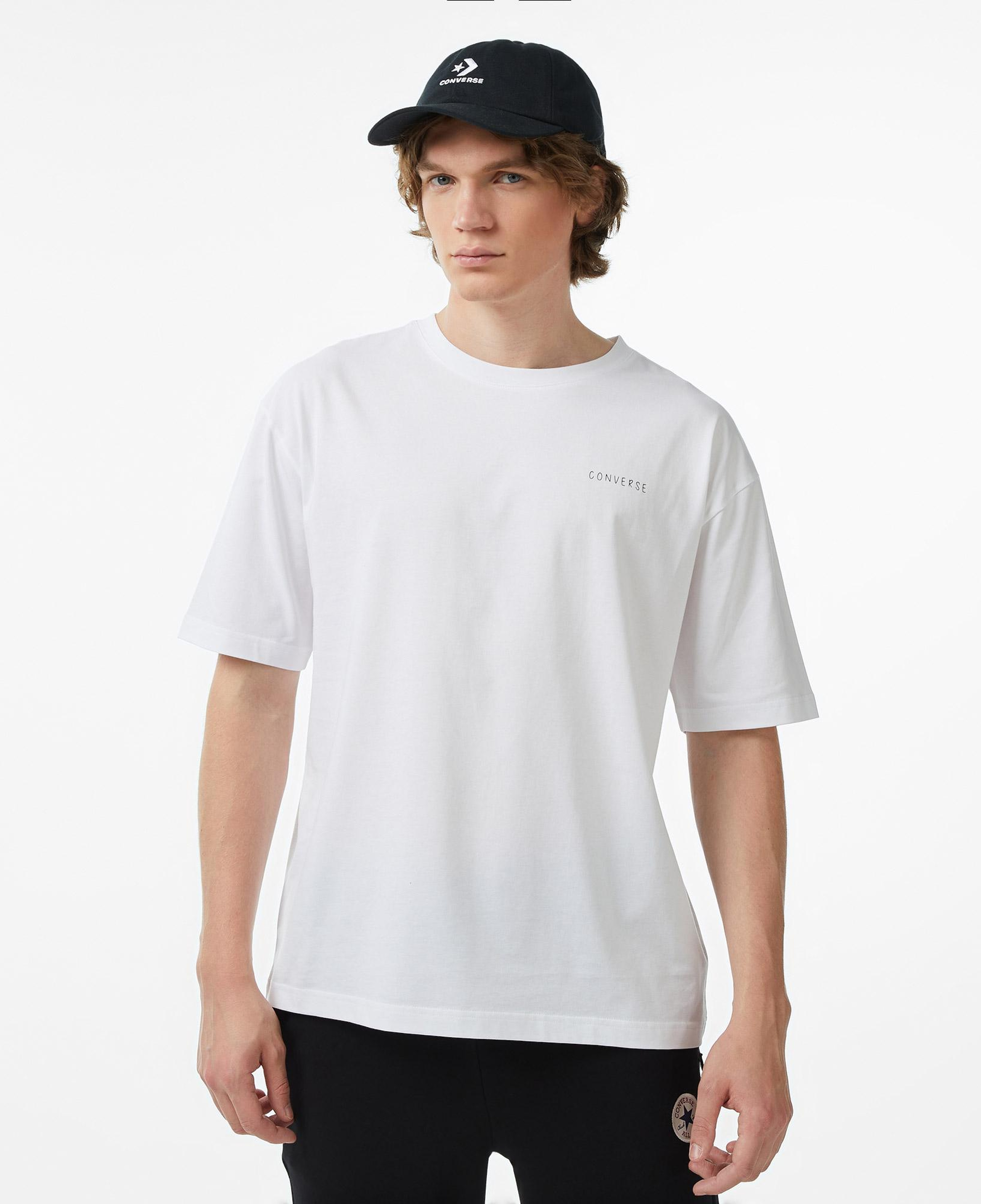 Converse Erkek Beyaz Grafik Baskılı T-Shirt
