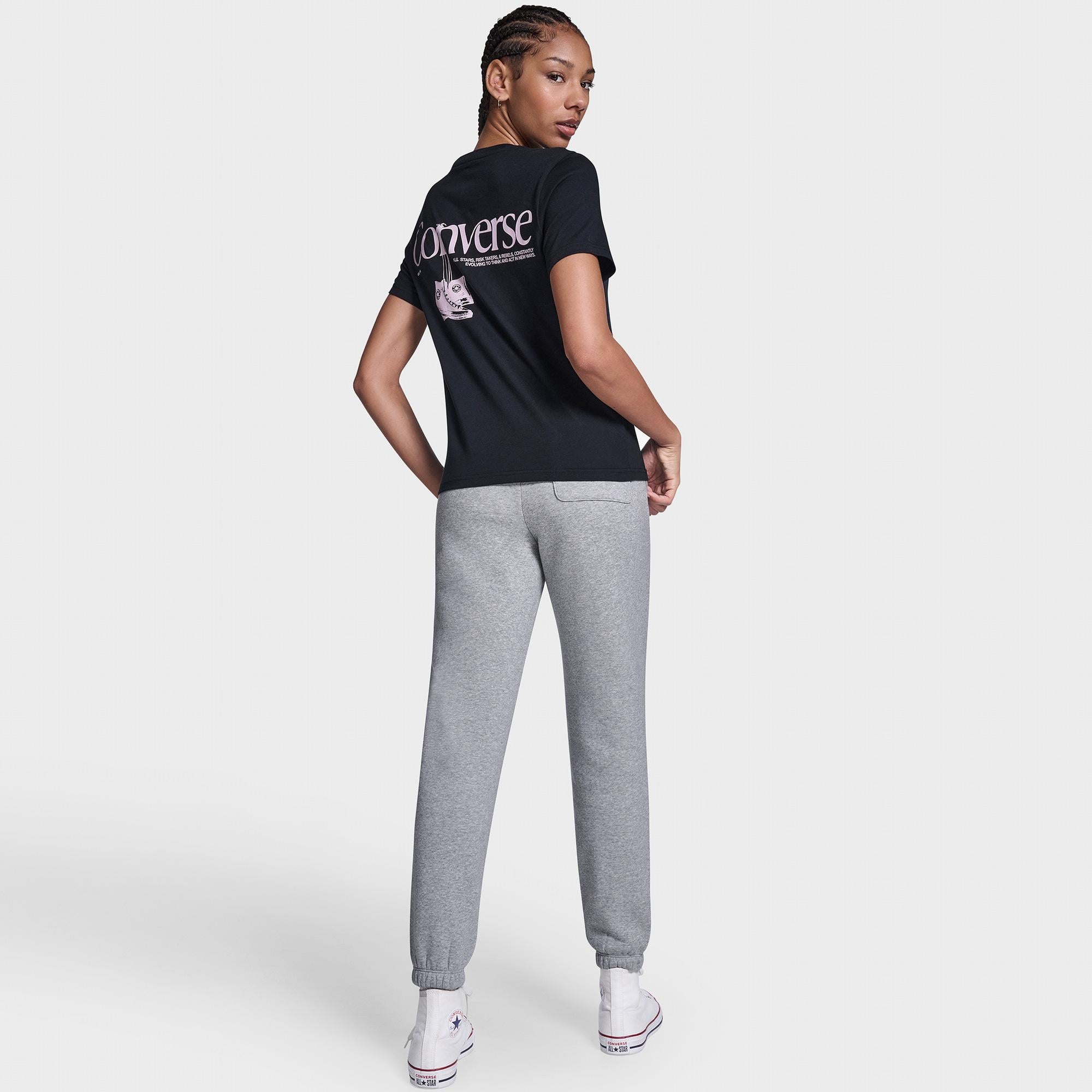 Converse Kadın Siyah T-Shirt