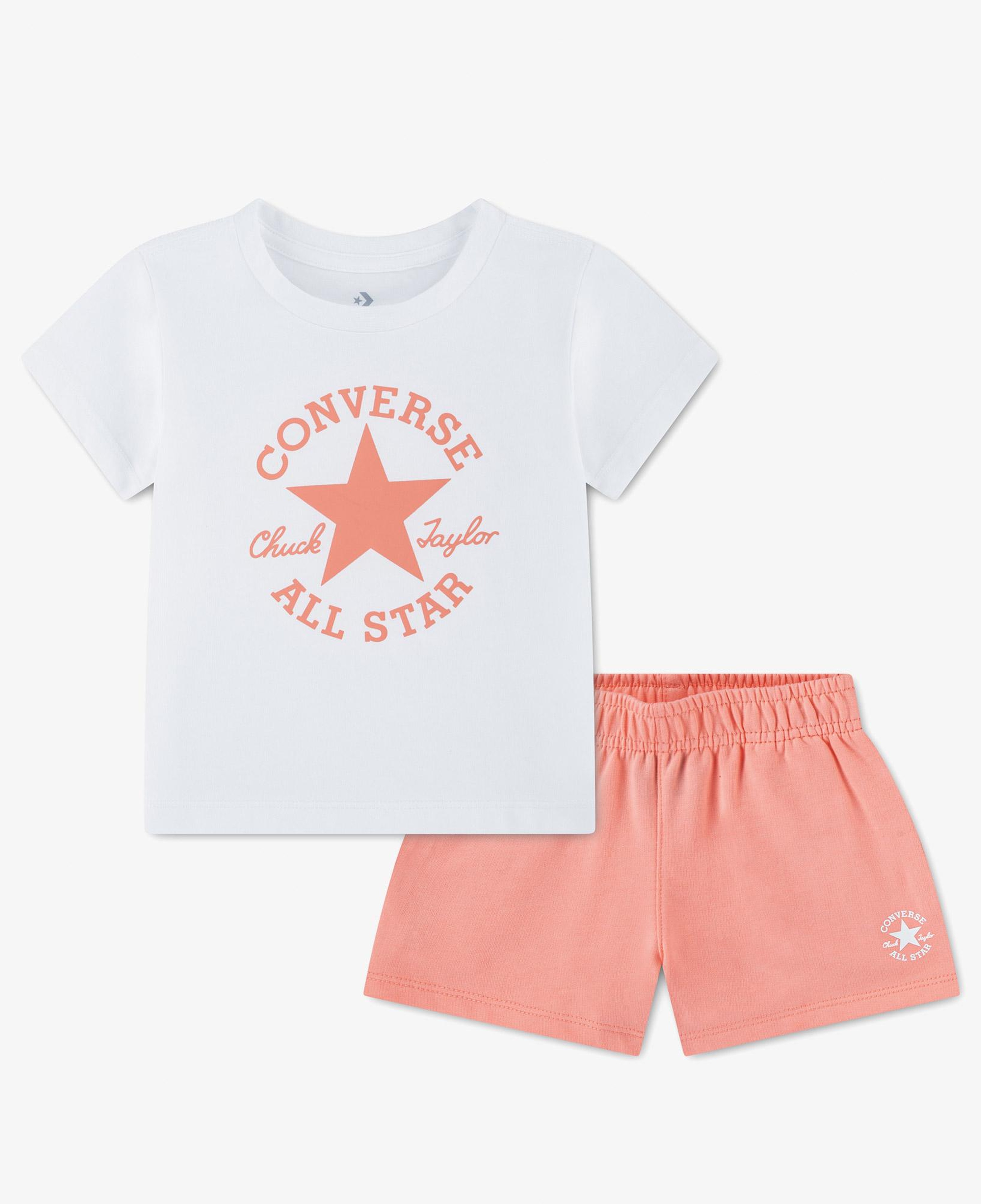 Converse Kız Çocuk Beyaz Şort Takım