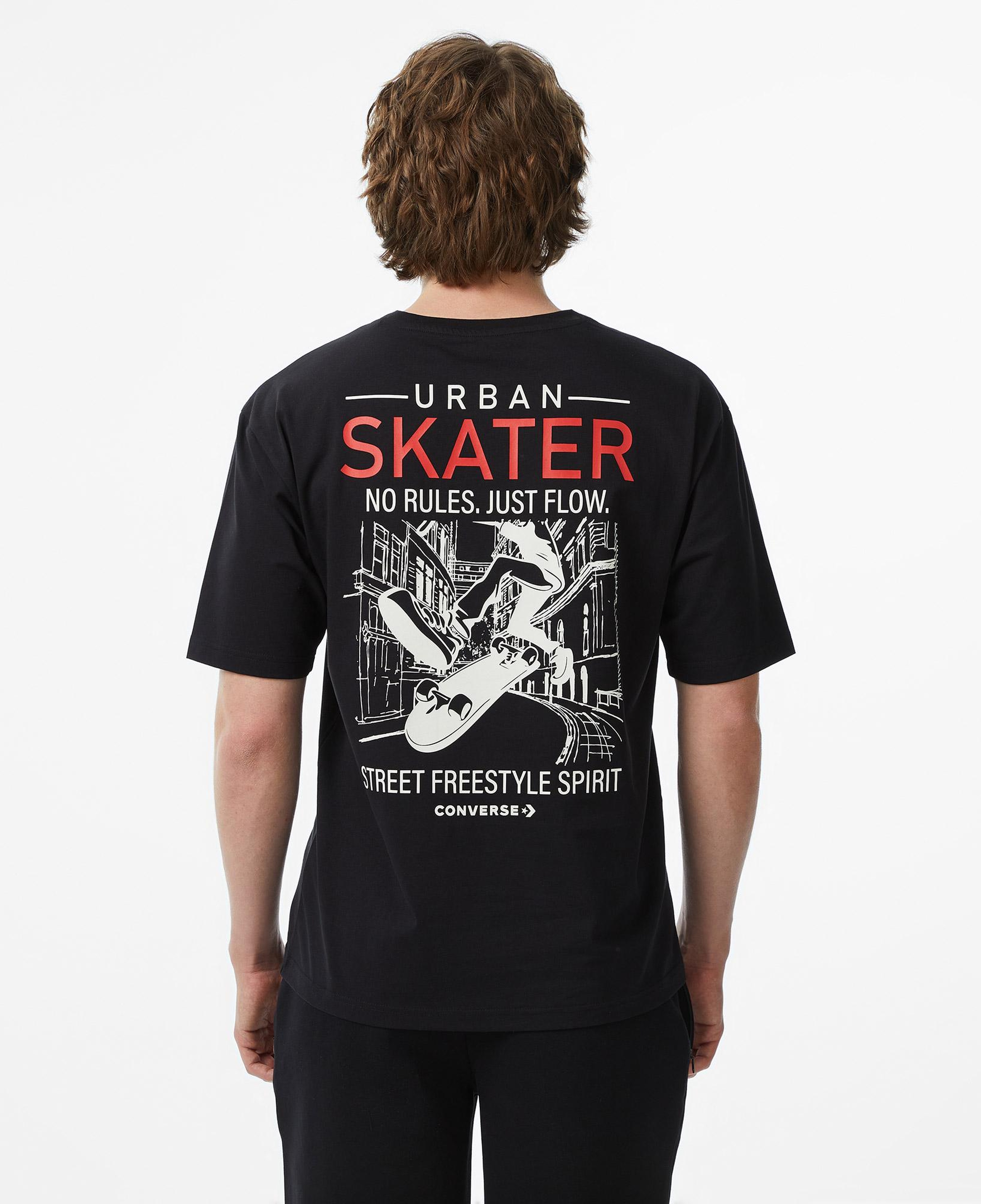 Converse Erkek Siyah Grafik Baskılı T-Shirt