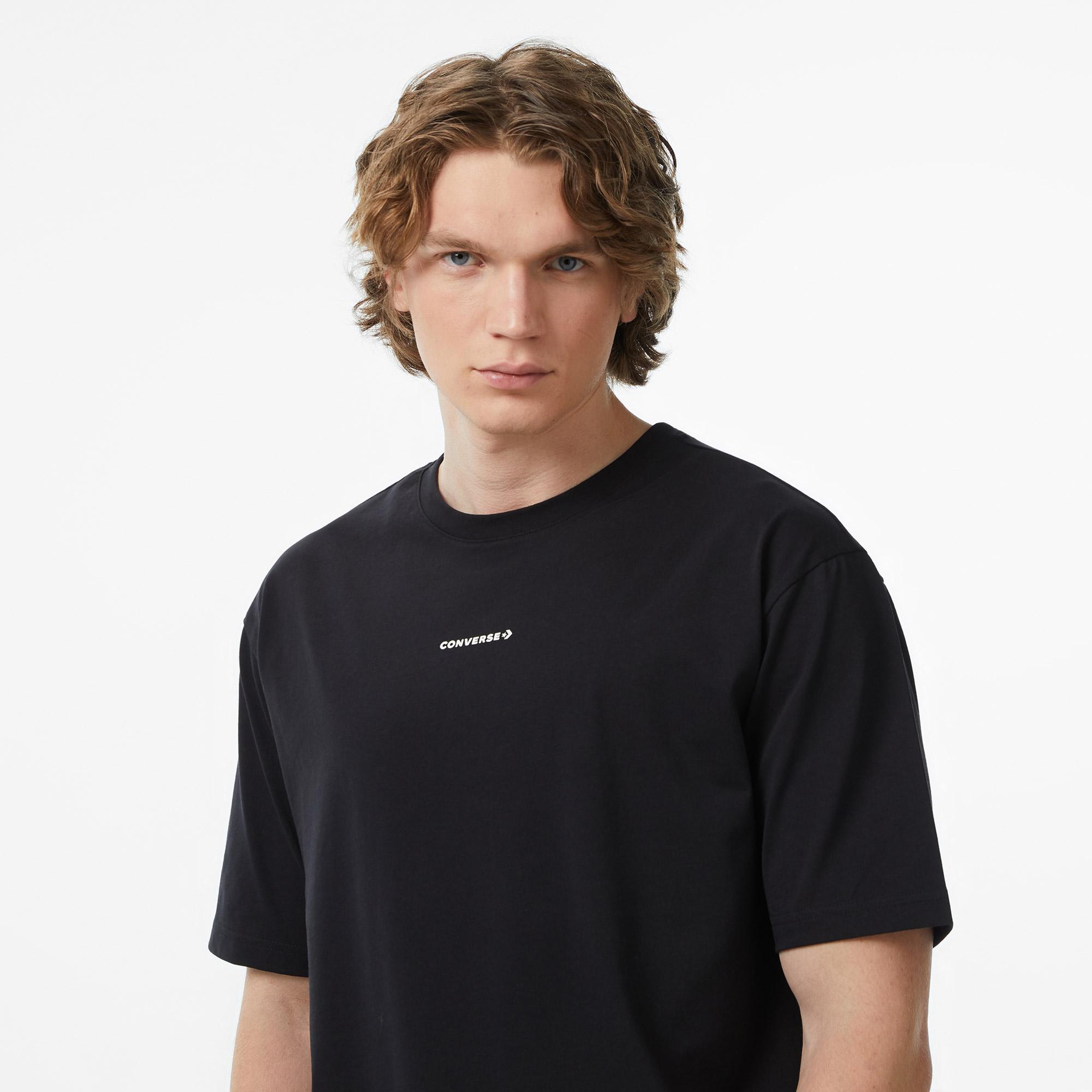 Converse Erkek Siyah Grafik Baskılı T-Shirt