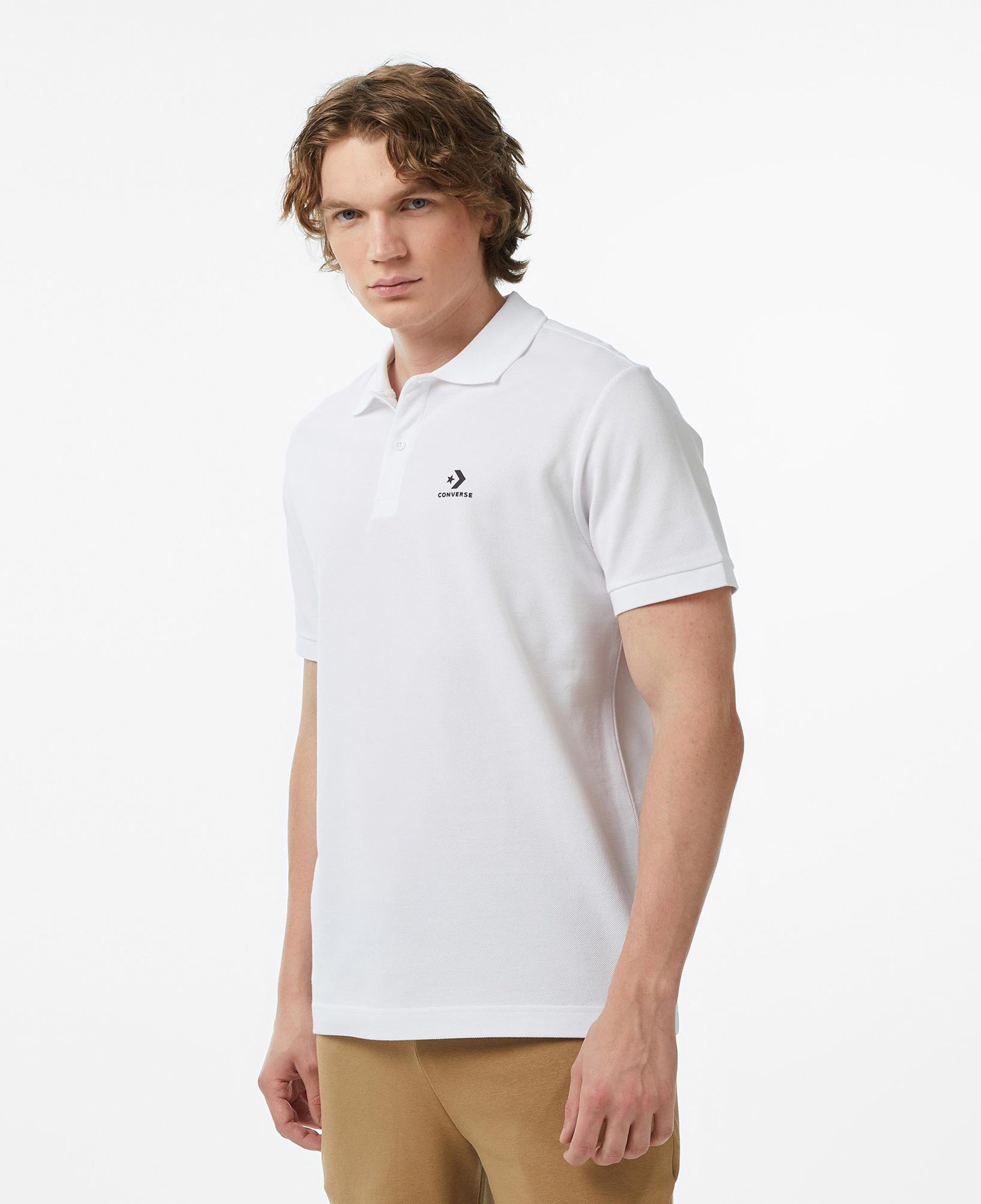 Converse Erkek Beyaz Polo Yaka T-Shirt