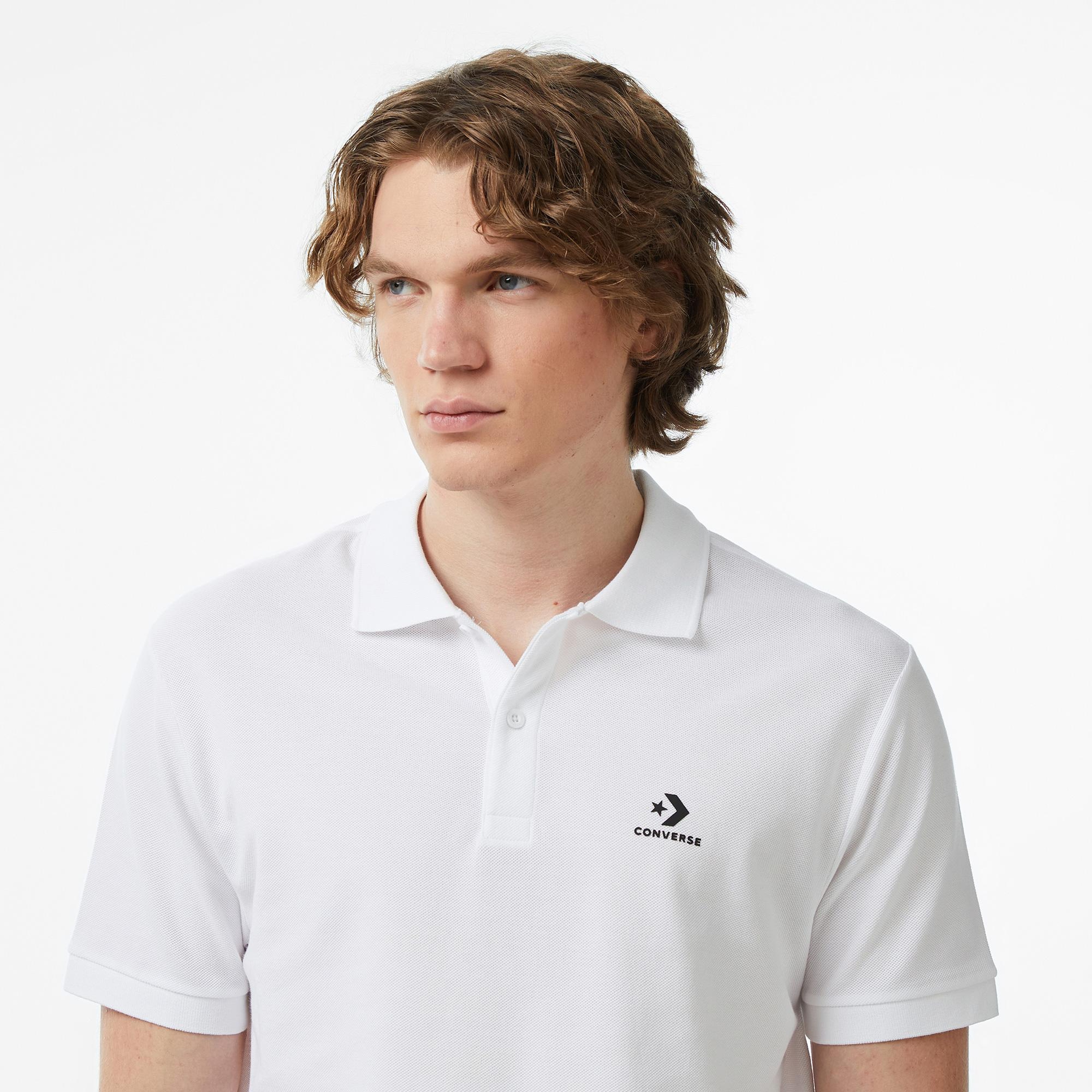 Converse Erkek Beyaz Polo Yaka T-Shirt