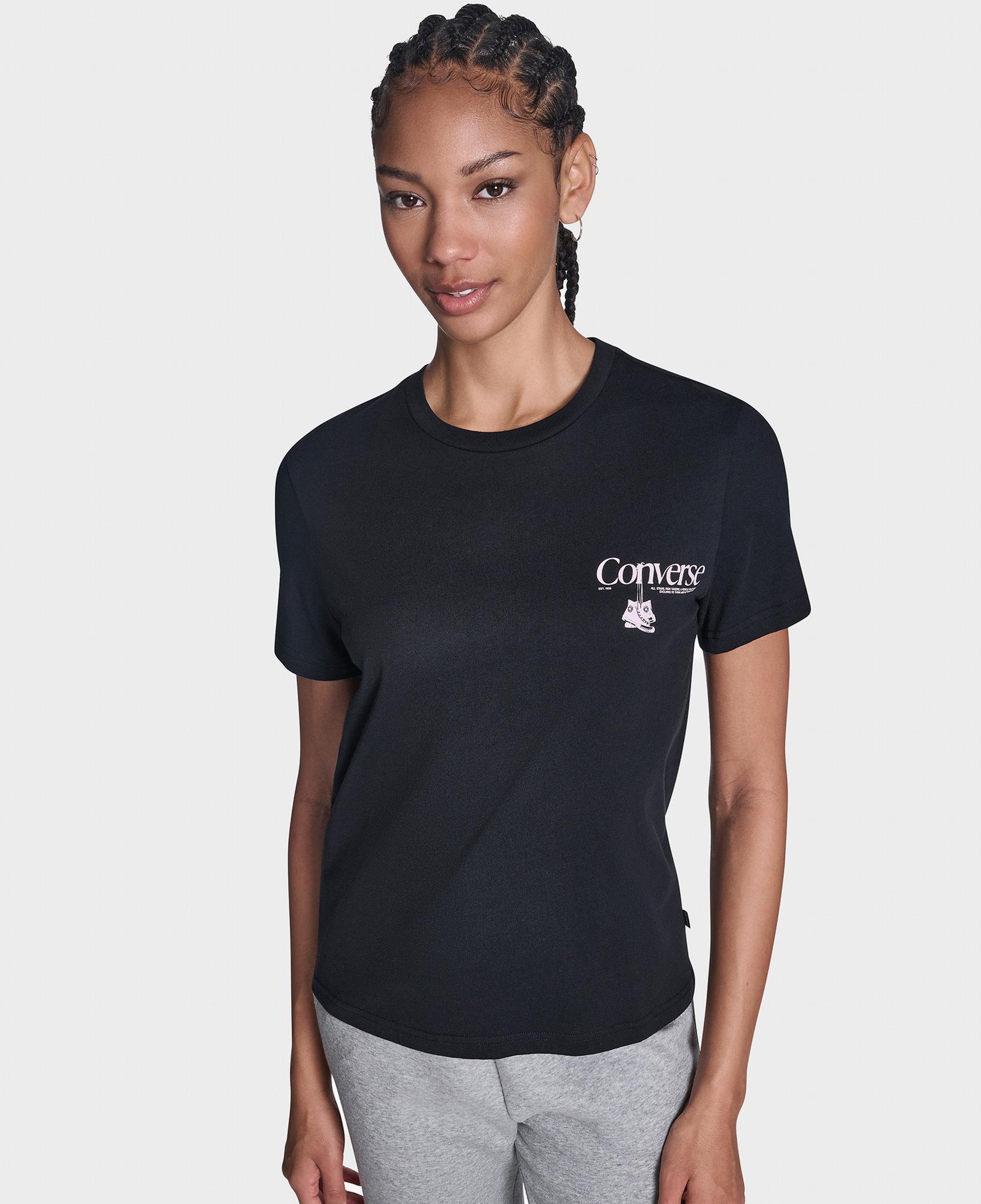 Converse Kadın Siyah T-Shirt