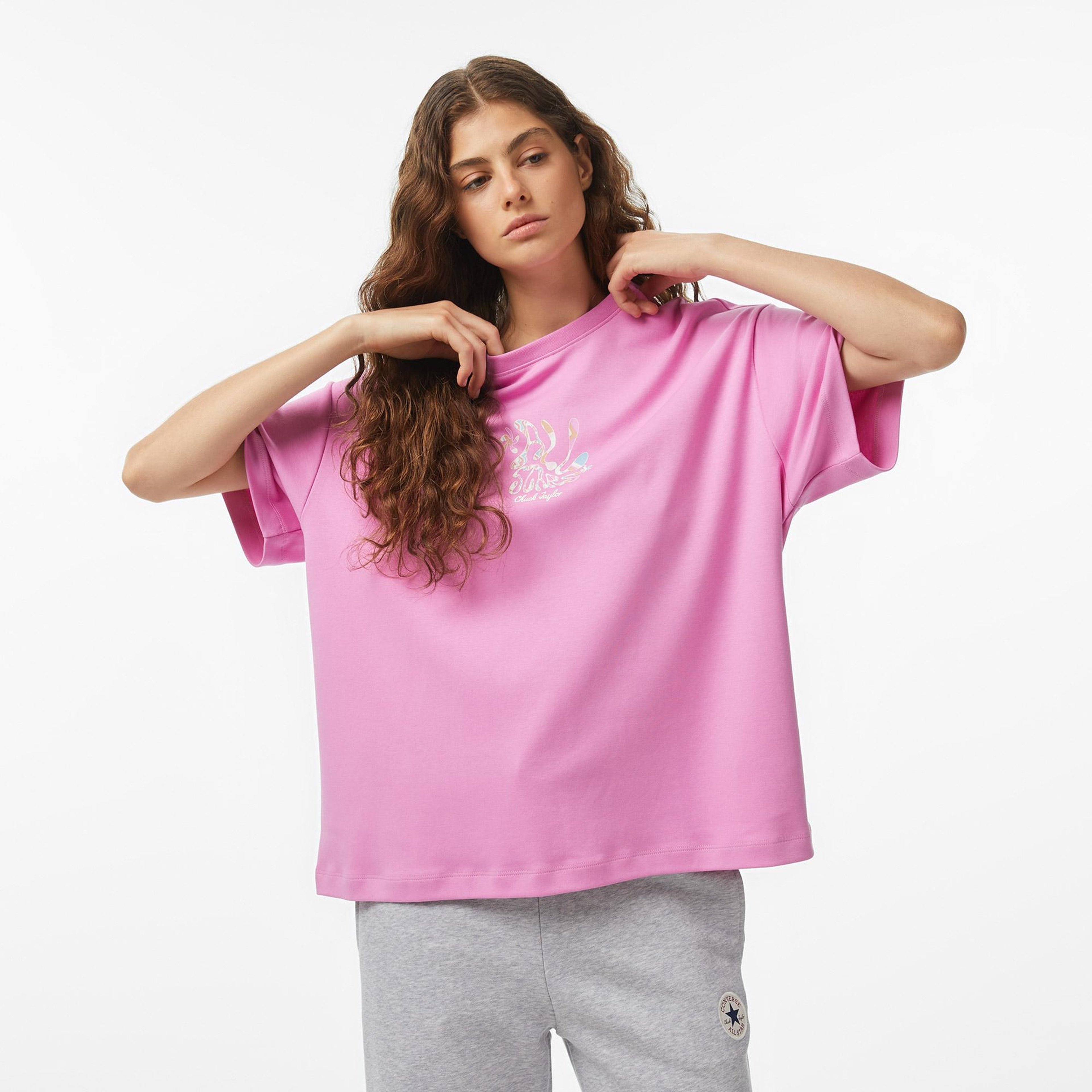 Converse Kadın Pembe T-Shirt