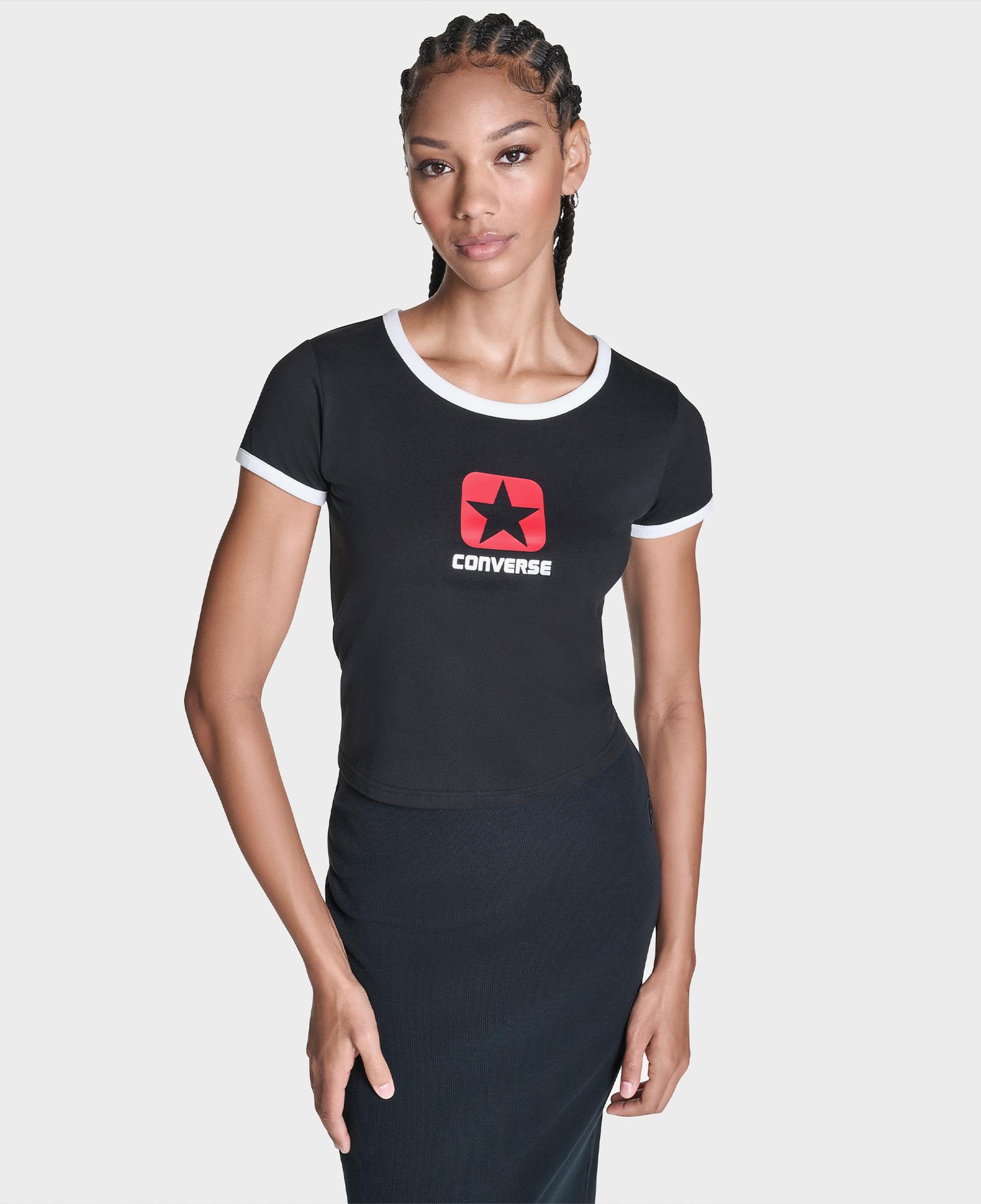 Converse Kadın Siyah T-Shirt