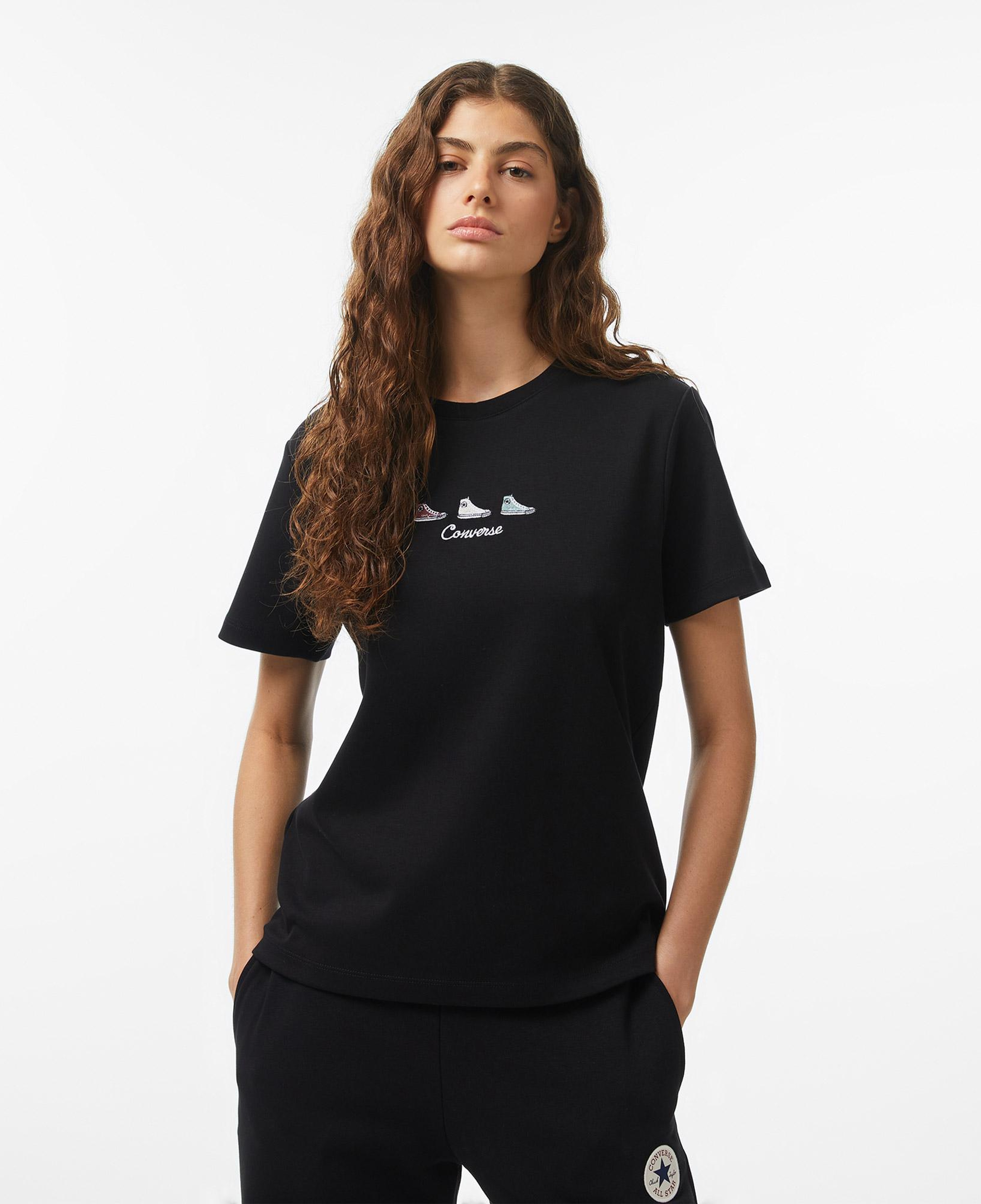 Converse Kadın Siyah T-Shirt