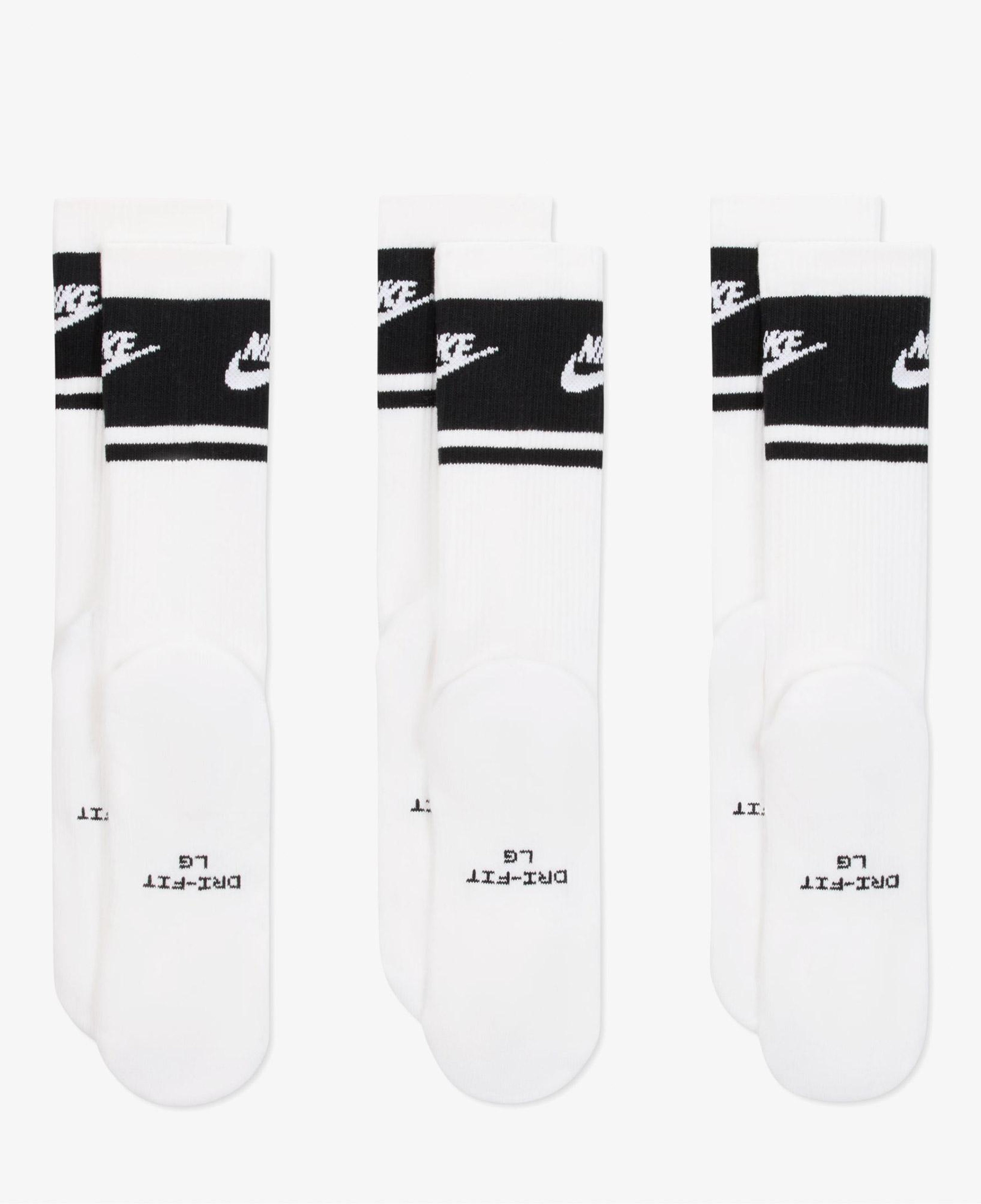 Nike Everyday Elevated 3'lü Unisex Beyaz Çorap