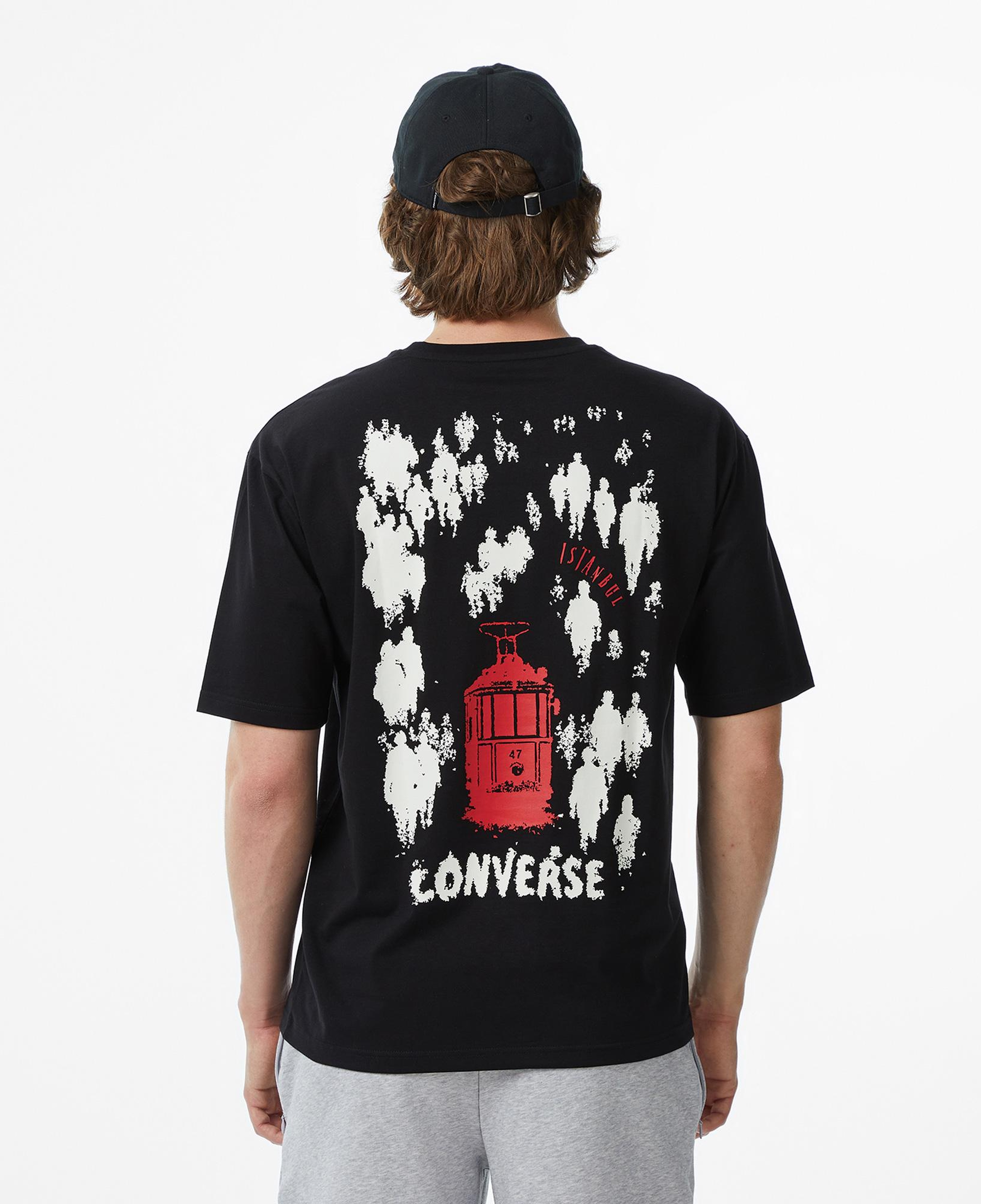 Converse Erkek Siyah Grafik Baskılı T-Shirt
