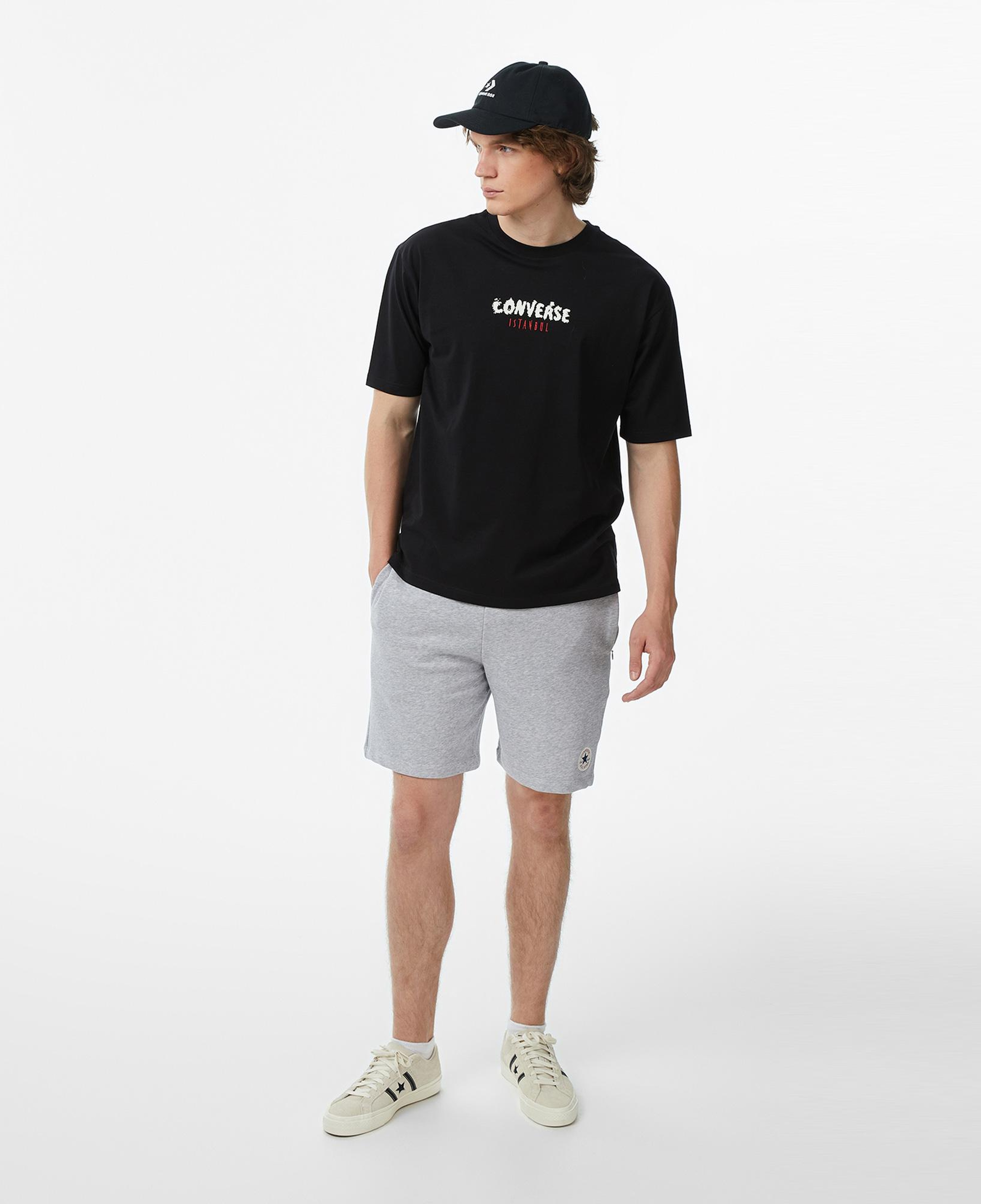 Converse Erkek Siyah Grafik Baskılı T-Shirt