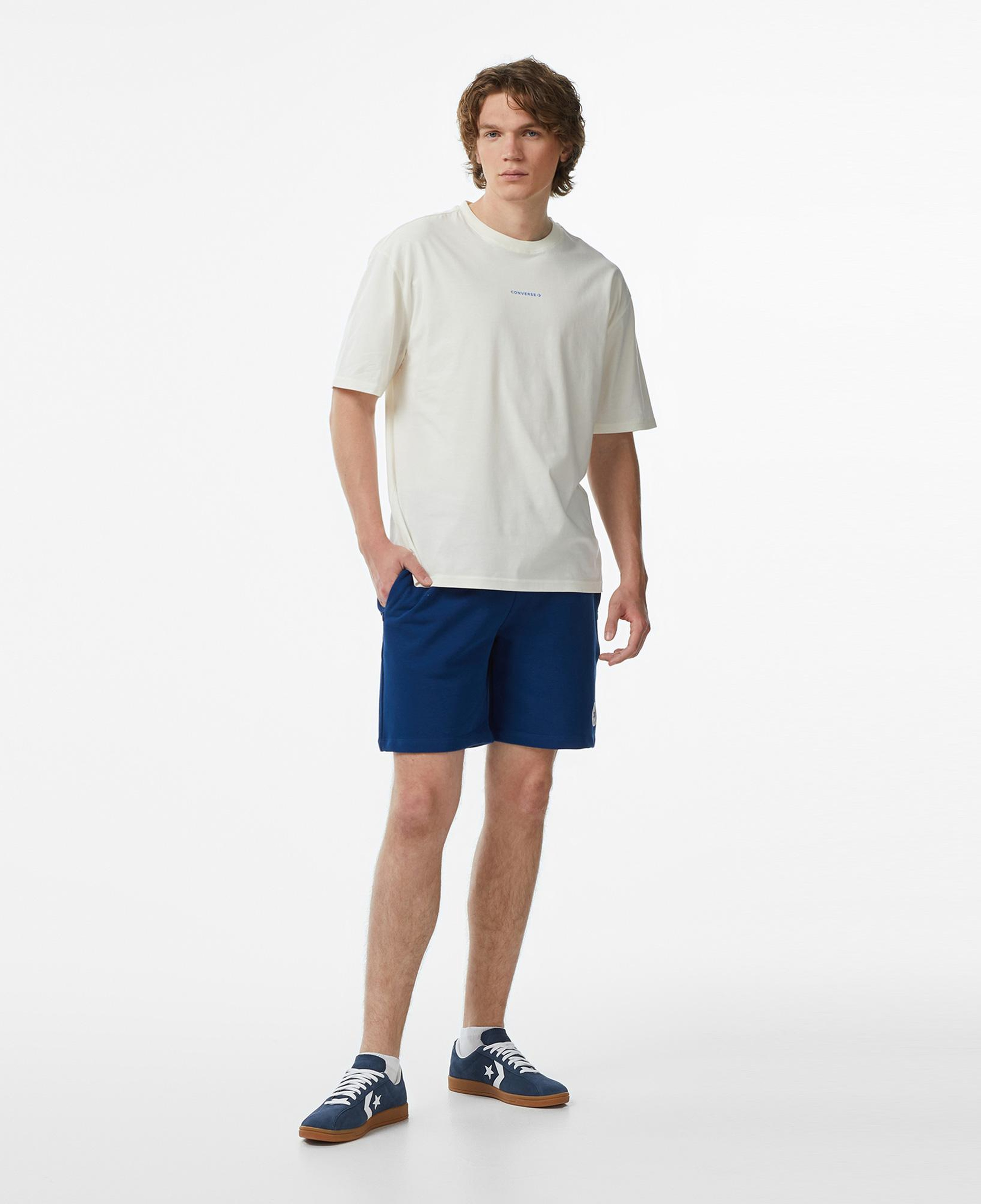 Converse Erkek Krem Grafik Baskılı T-Shirt