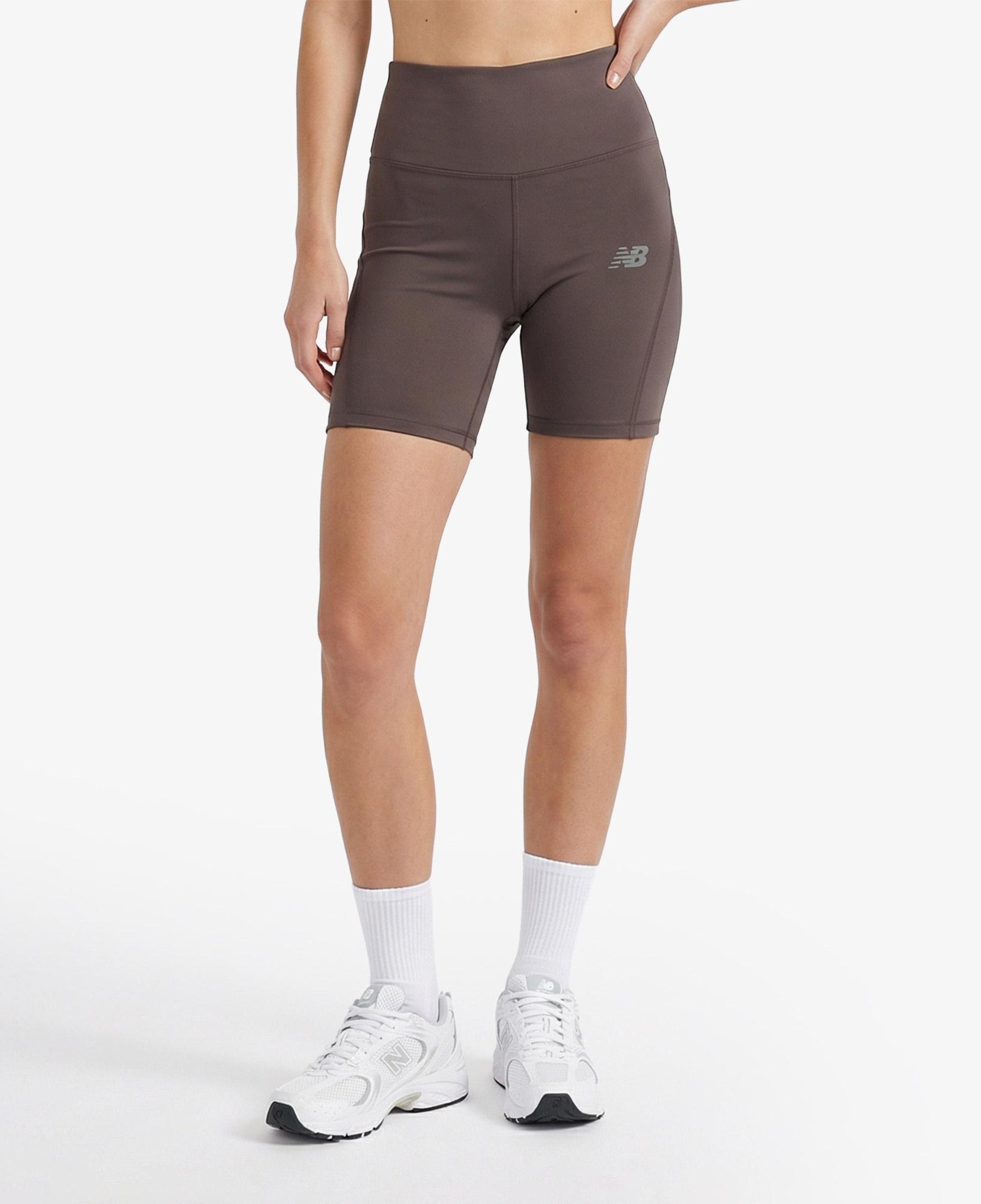 New Balance Sport Fitted Short 5 Kadın Kahverengi Şort