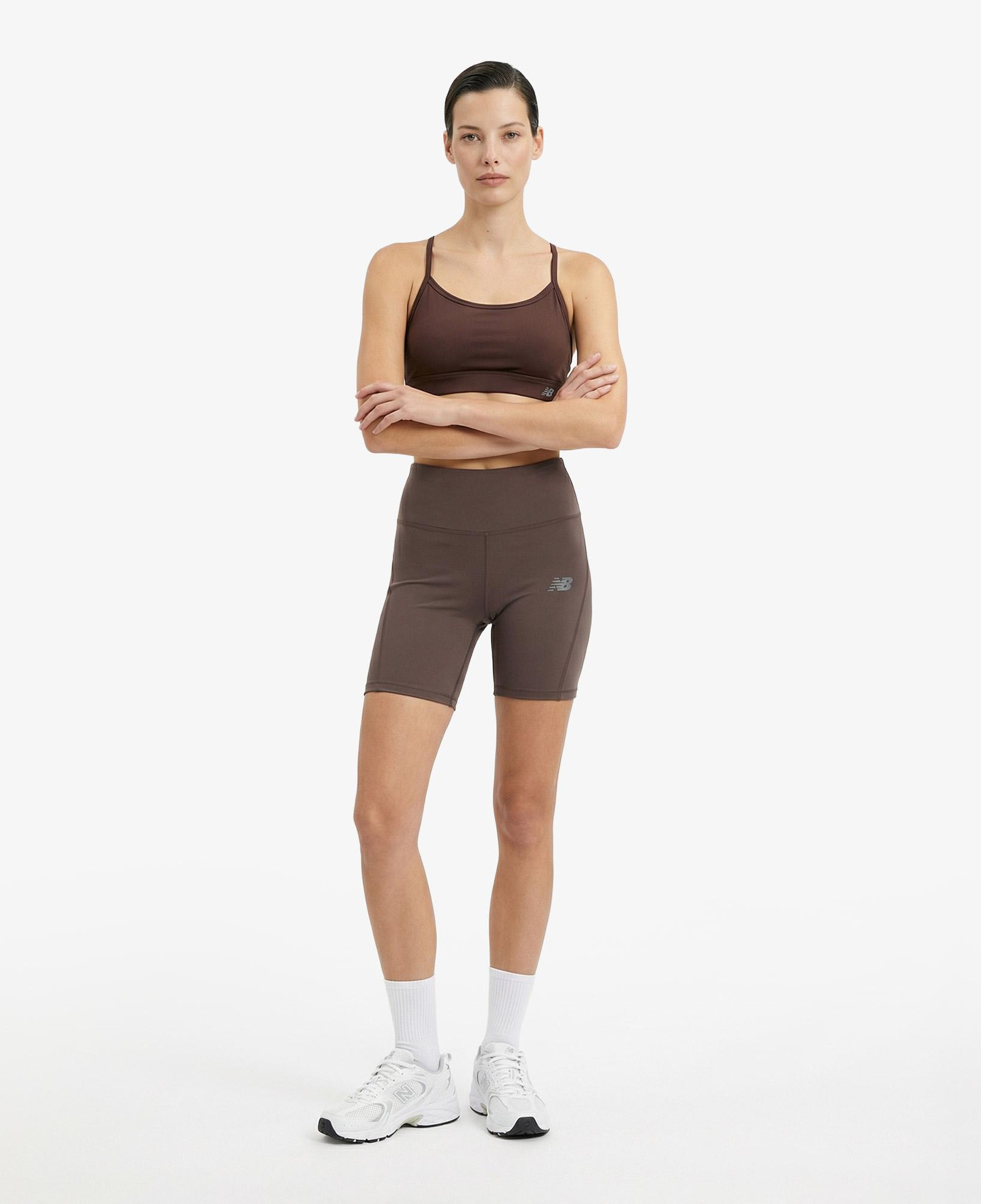 New Balance Sport Fitted Short 5 Kadın Kahverengi Şort