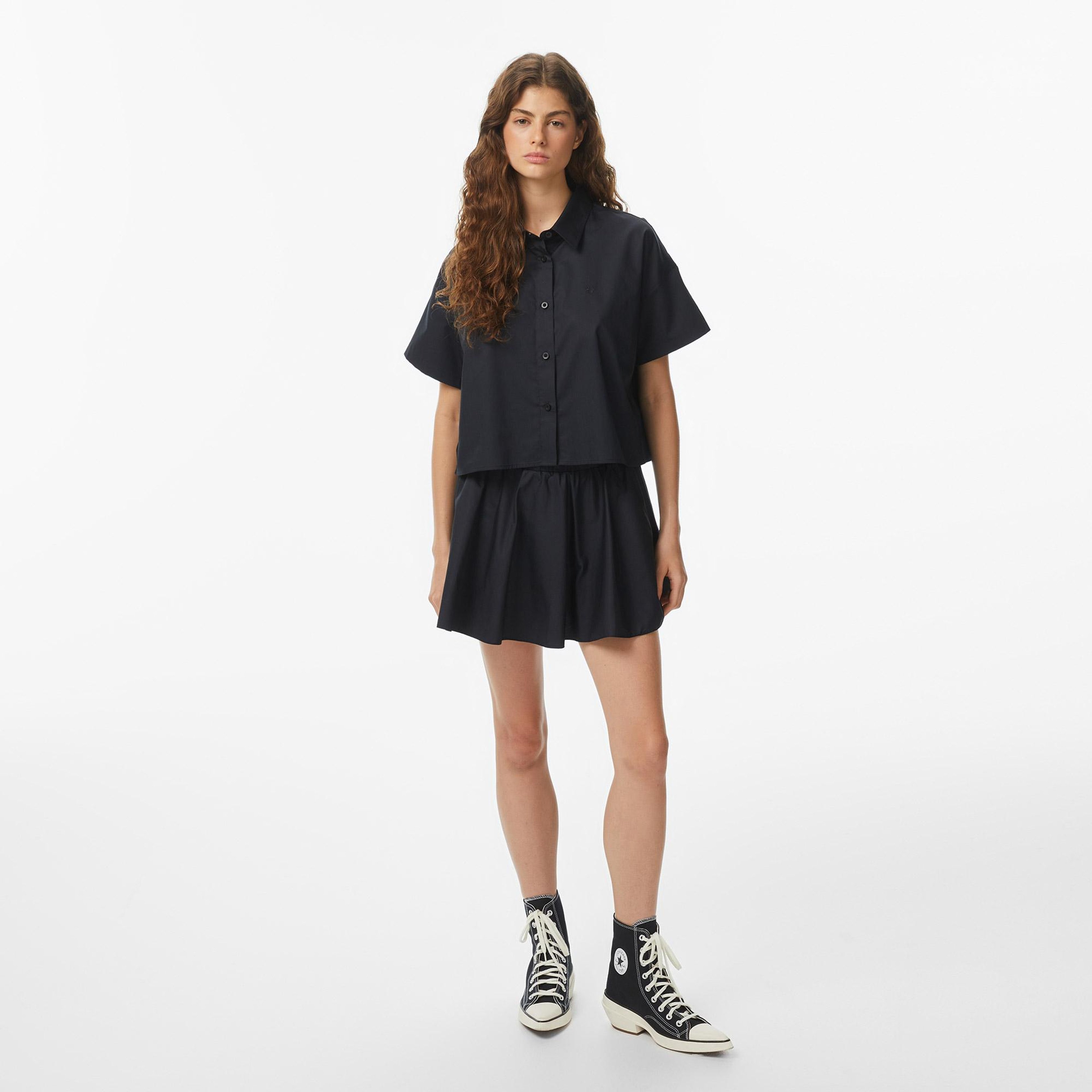 Converse Kadın Siyah Gömlek T-Shirt