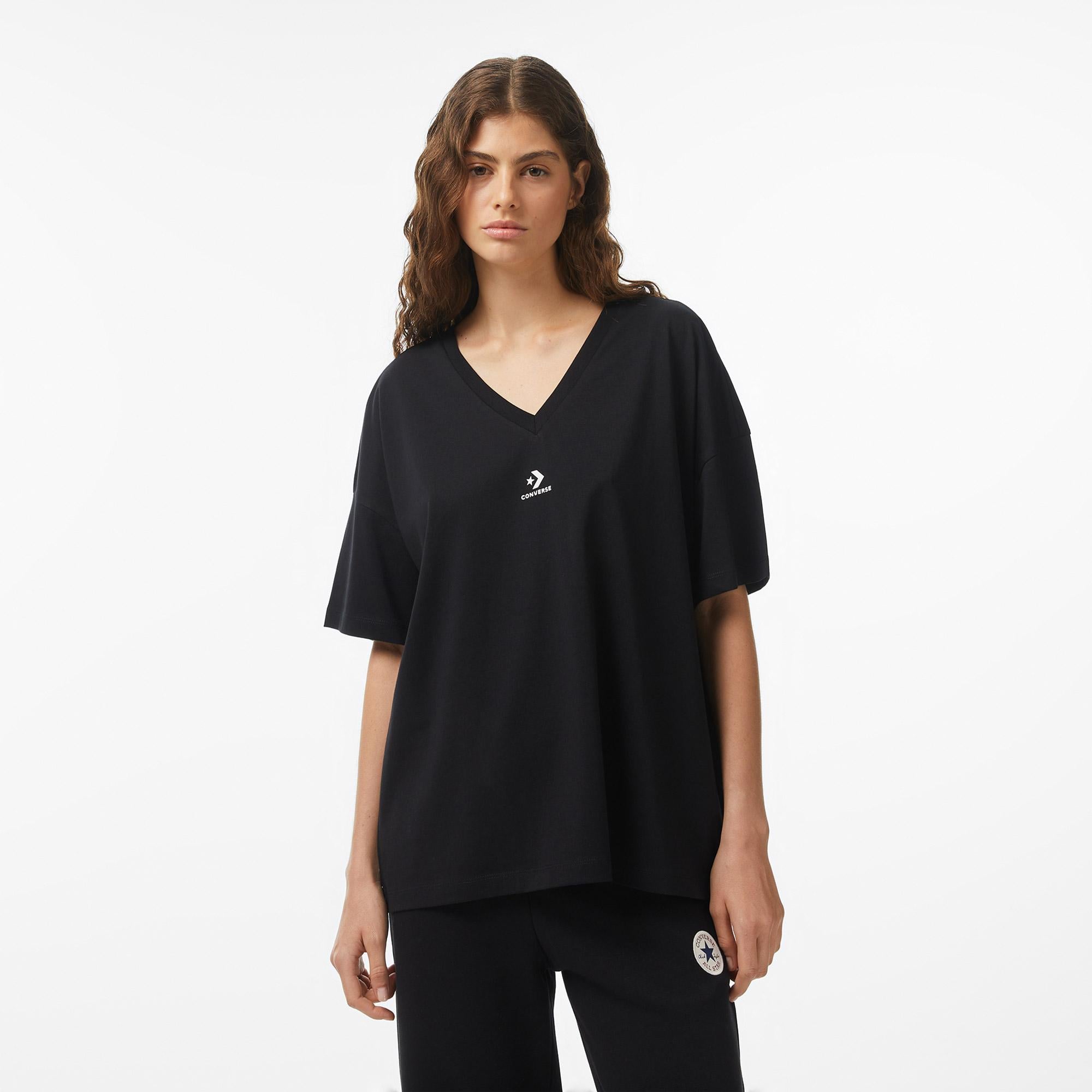 Converse Kadın Siyah T-Shirt