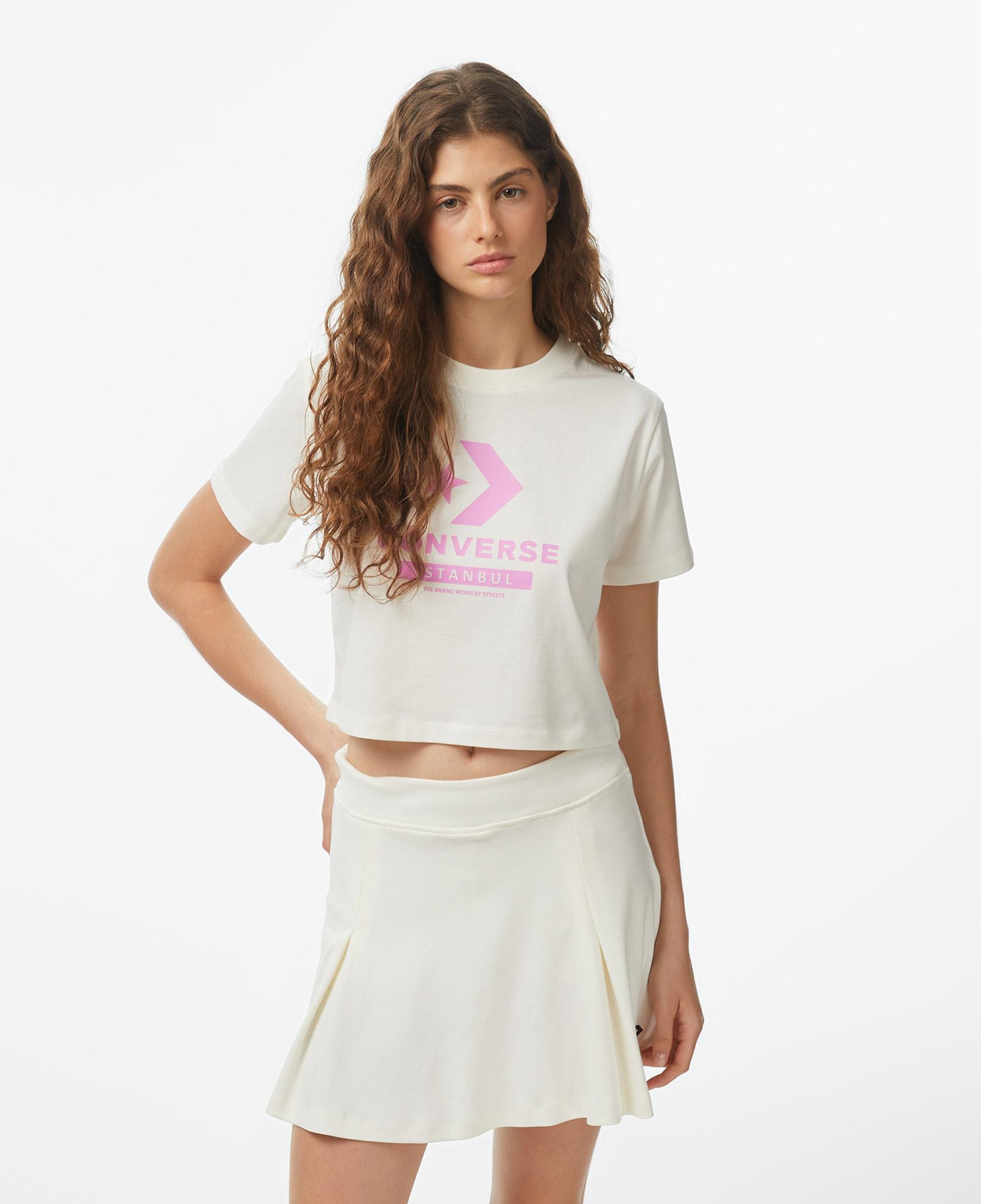 Converse Kadın Krem T-Shirt