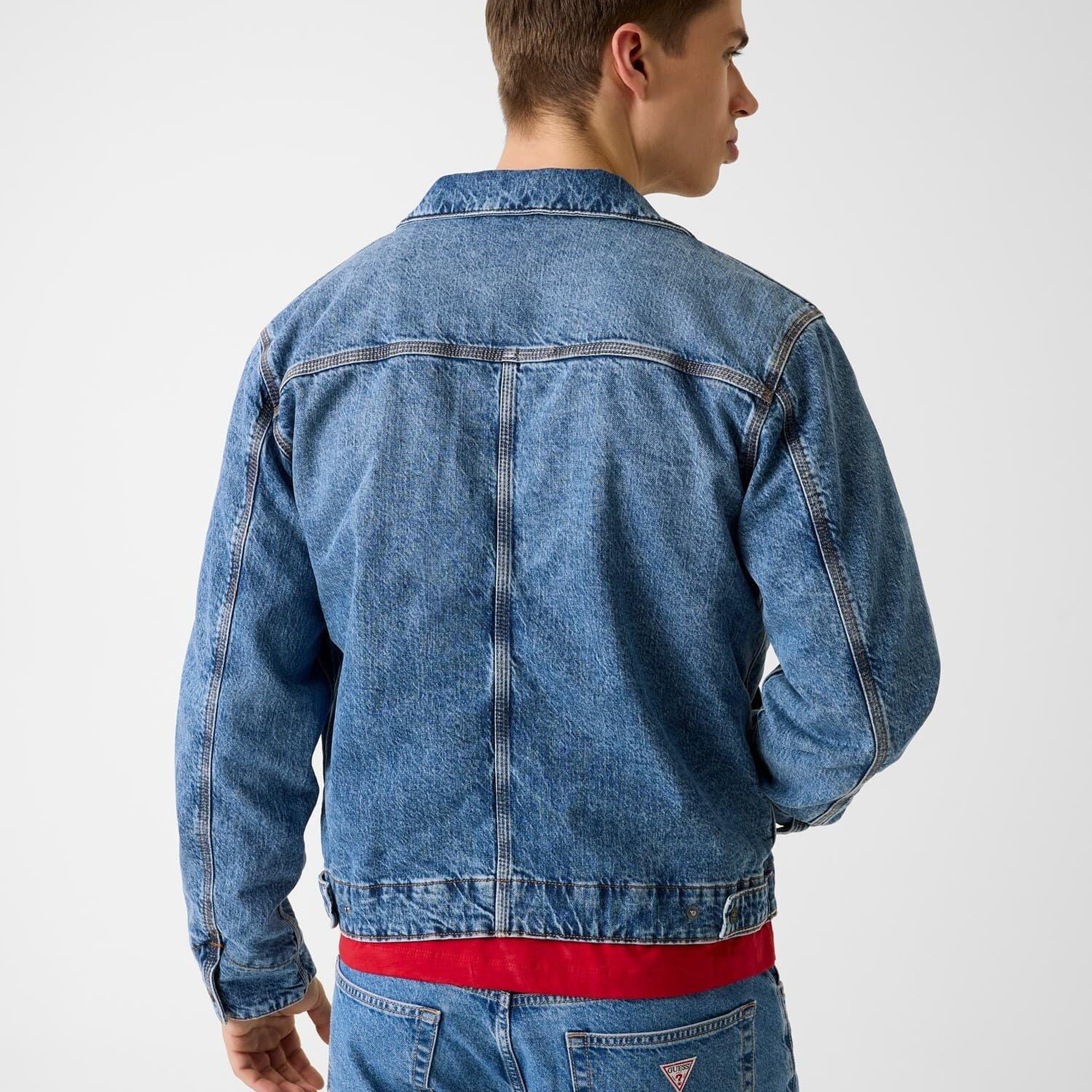 Guess Jeans Regen Erkek Denim Ceket