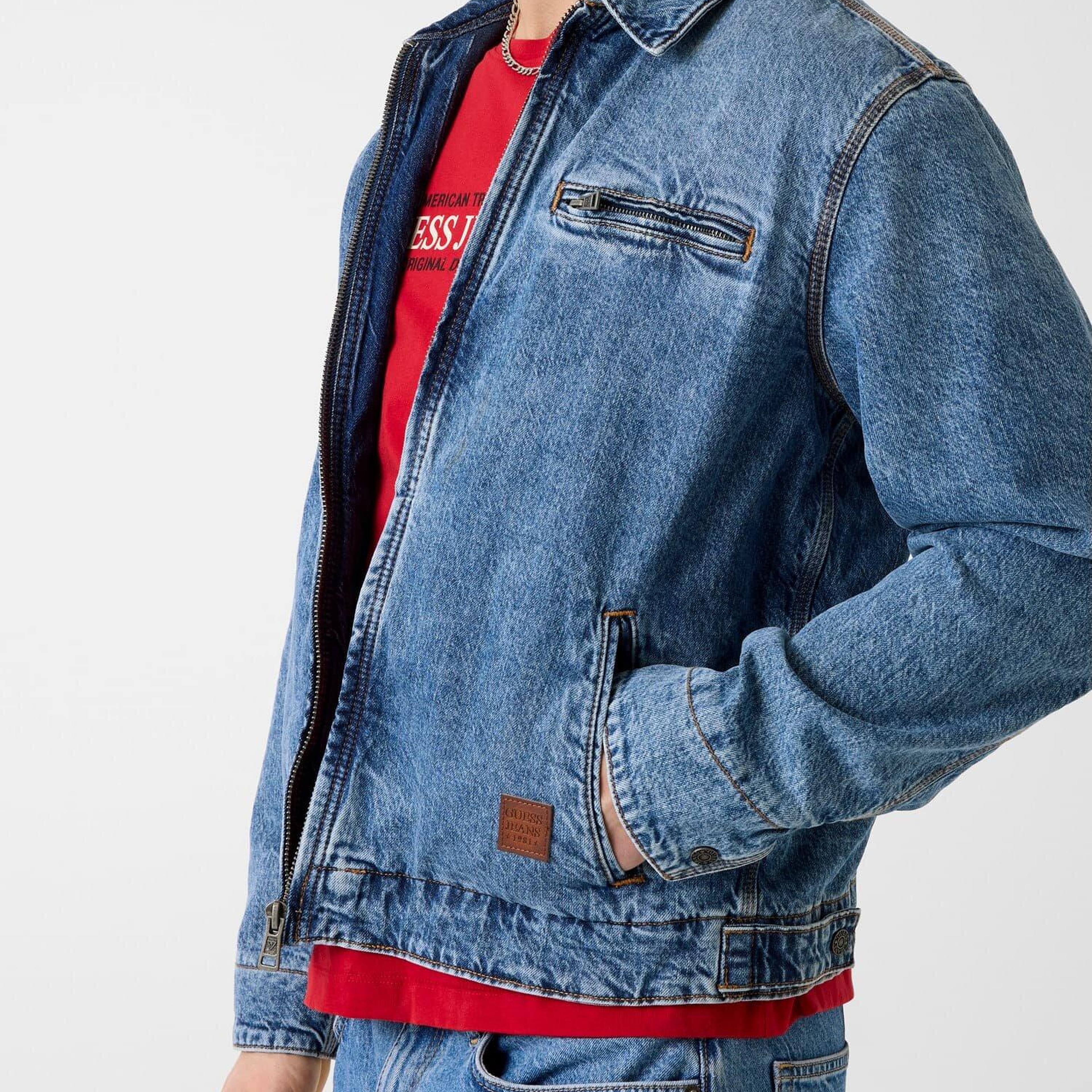 Guess Jeans Regen Erkek Denim Ceket