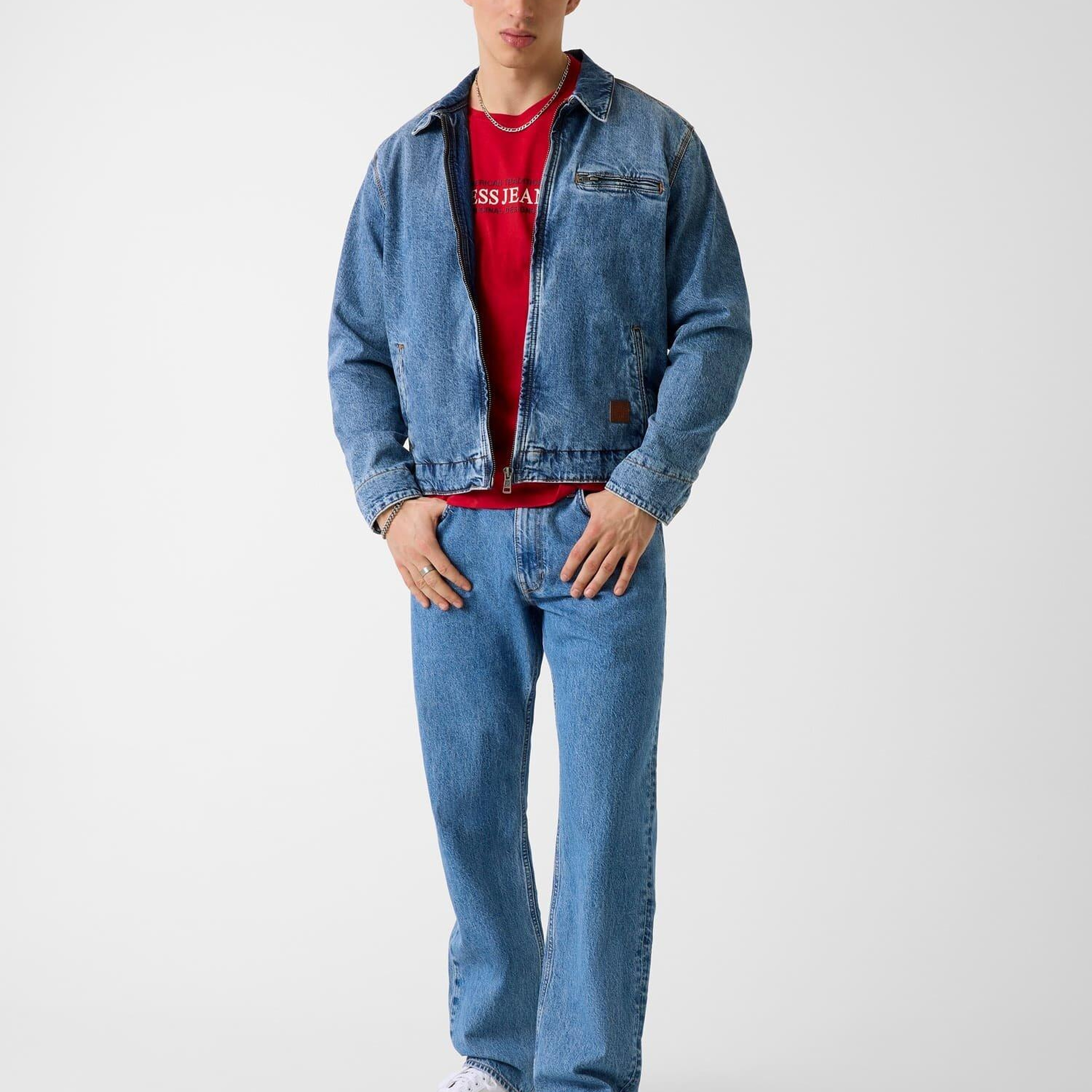 Guess Jeans Regen Erkek Denim Ceket