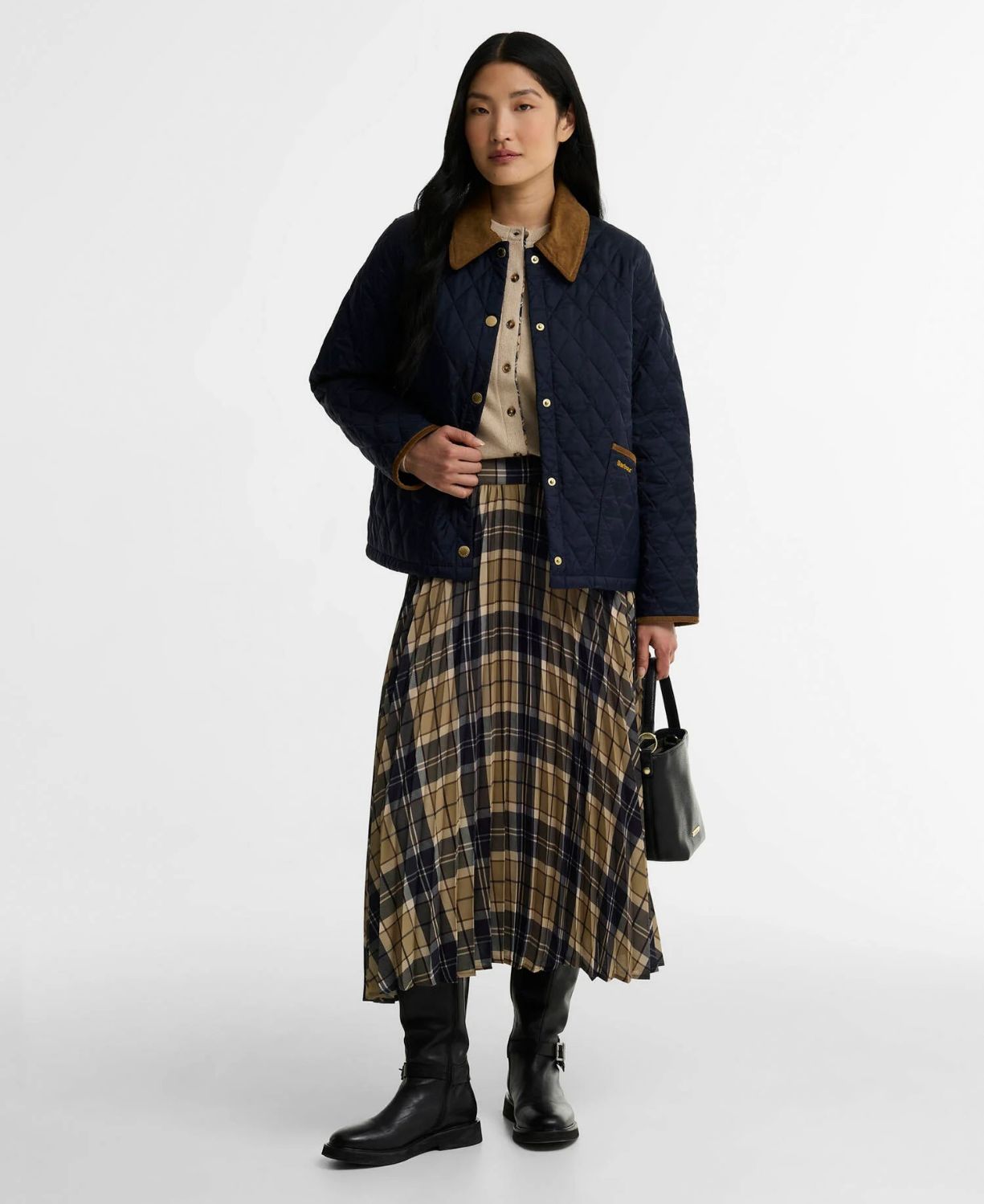 Barbour Icons Cropped Liddesdale Kapitone Ceket