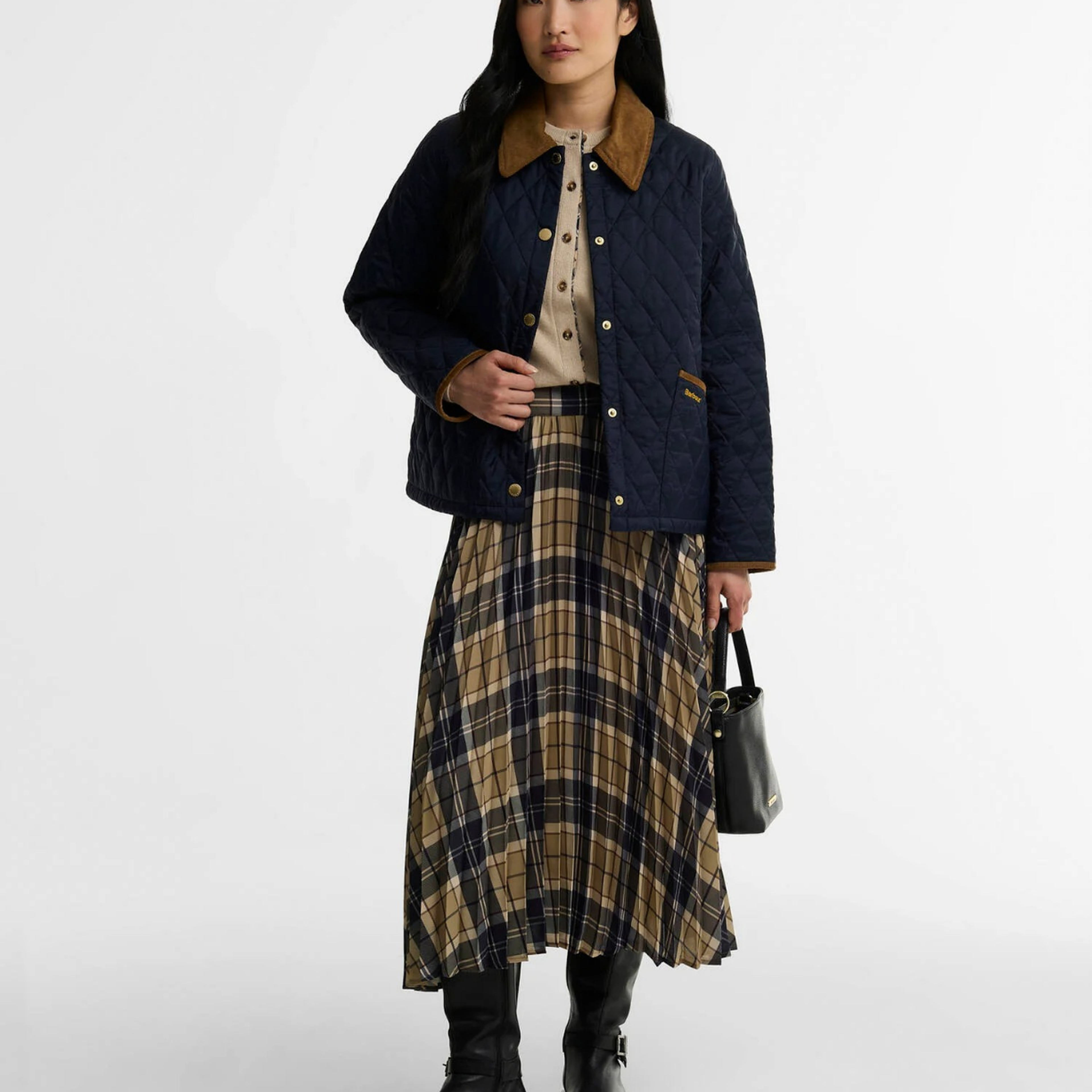 Barbour Icons Cropped Liddesdale Kapitone Ceket