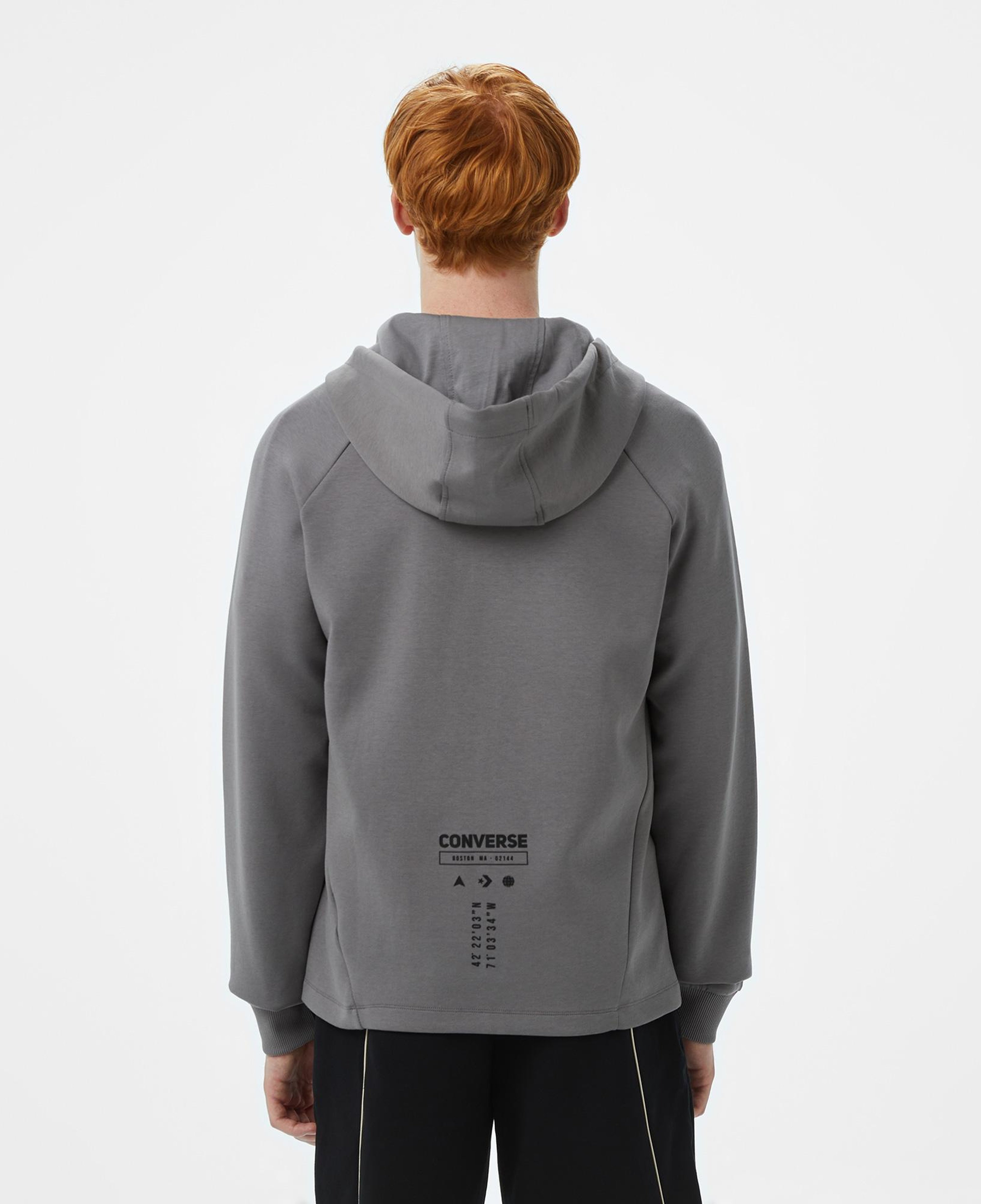 Converse Star Chevron Baskılı Erkek Regular Fit Lacivert Hoodie