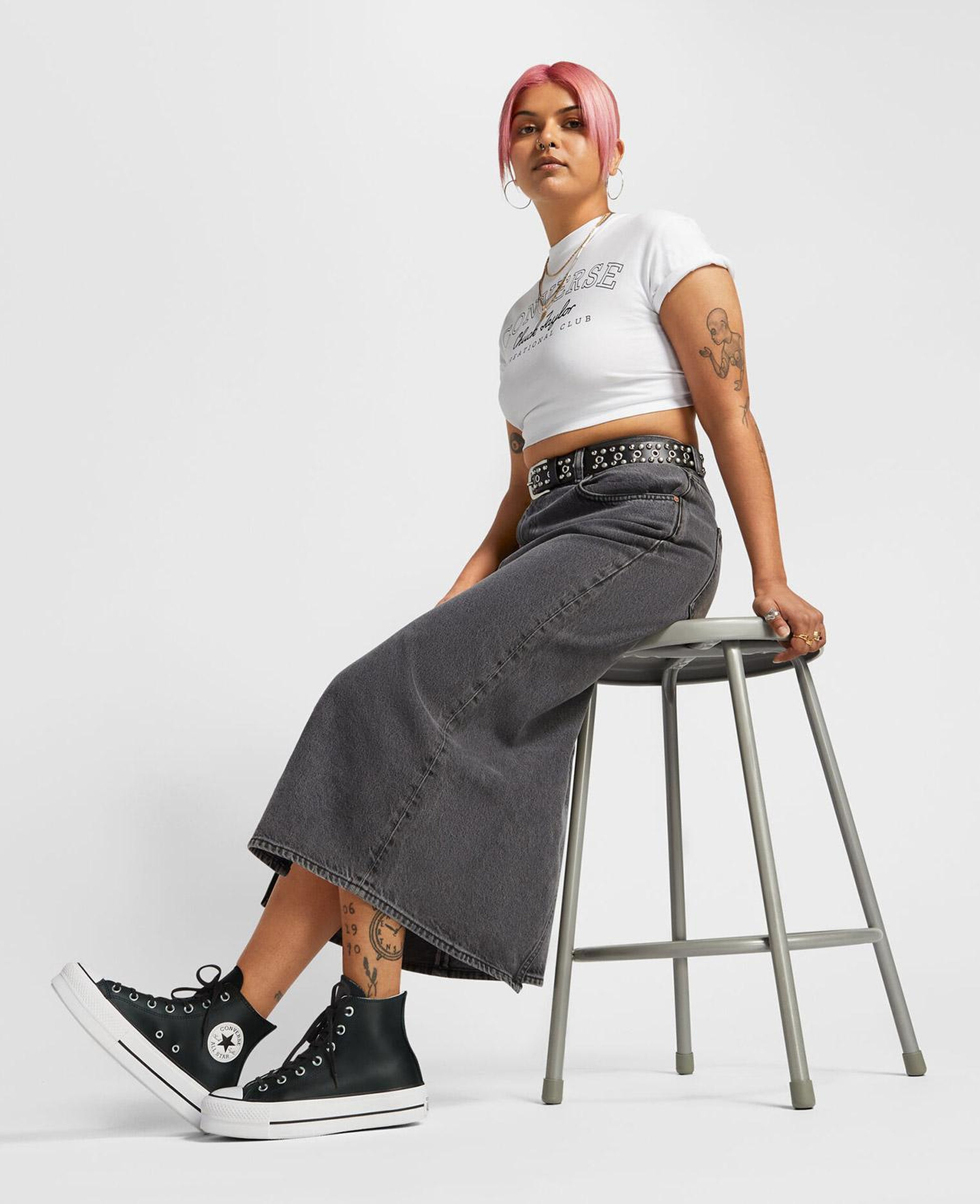 Converse Chuck Taylor All Star Kadın Siyah Deri Sneaker