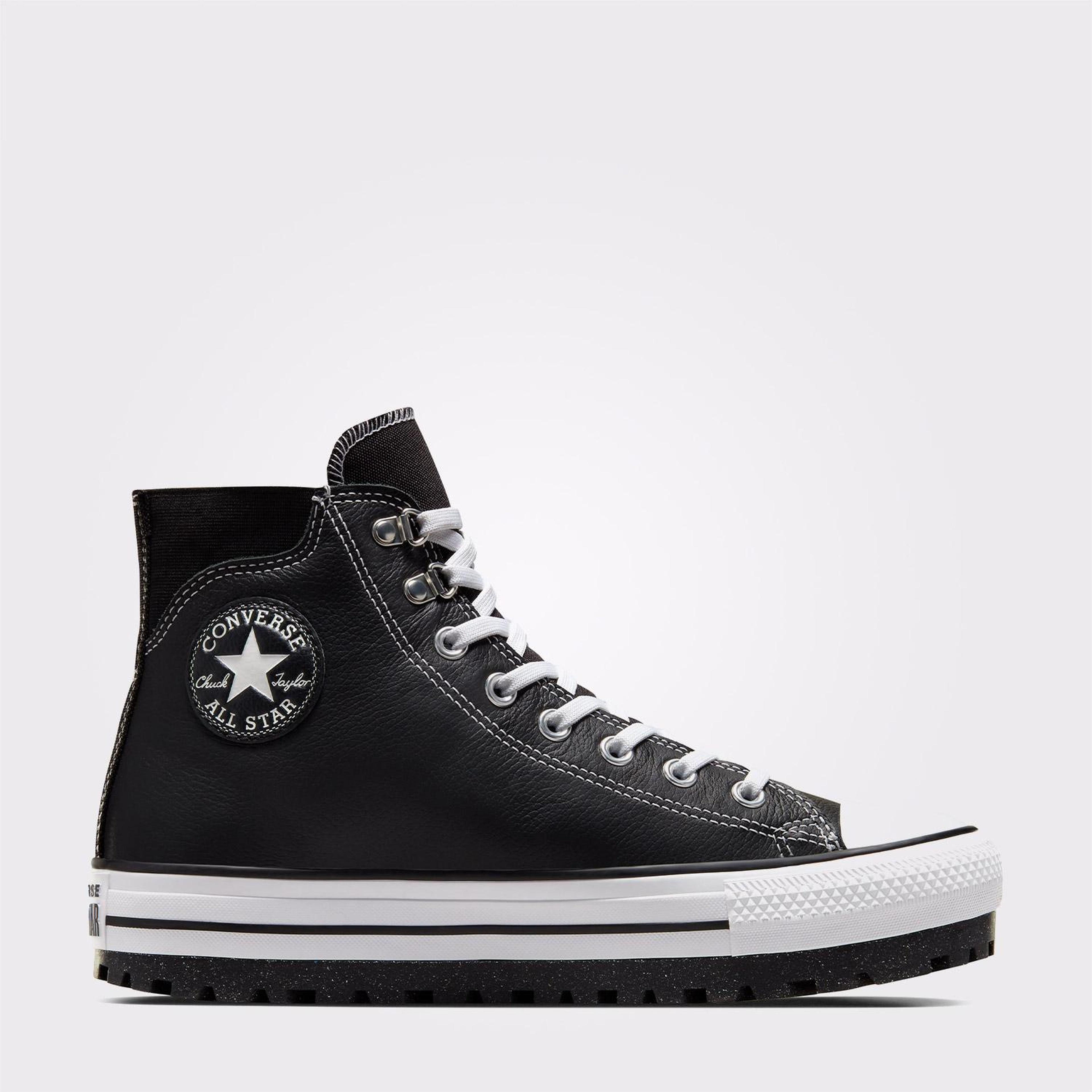Converse Chuck Taylor All Star City Trek Unisex Siyah Deri Su Geçirmez Bot