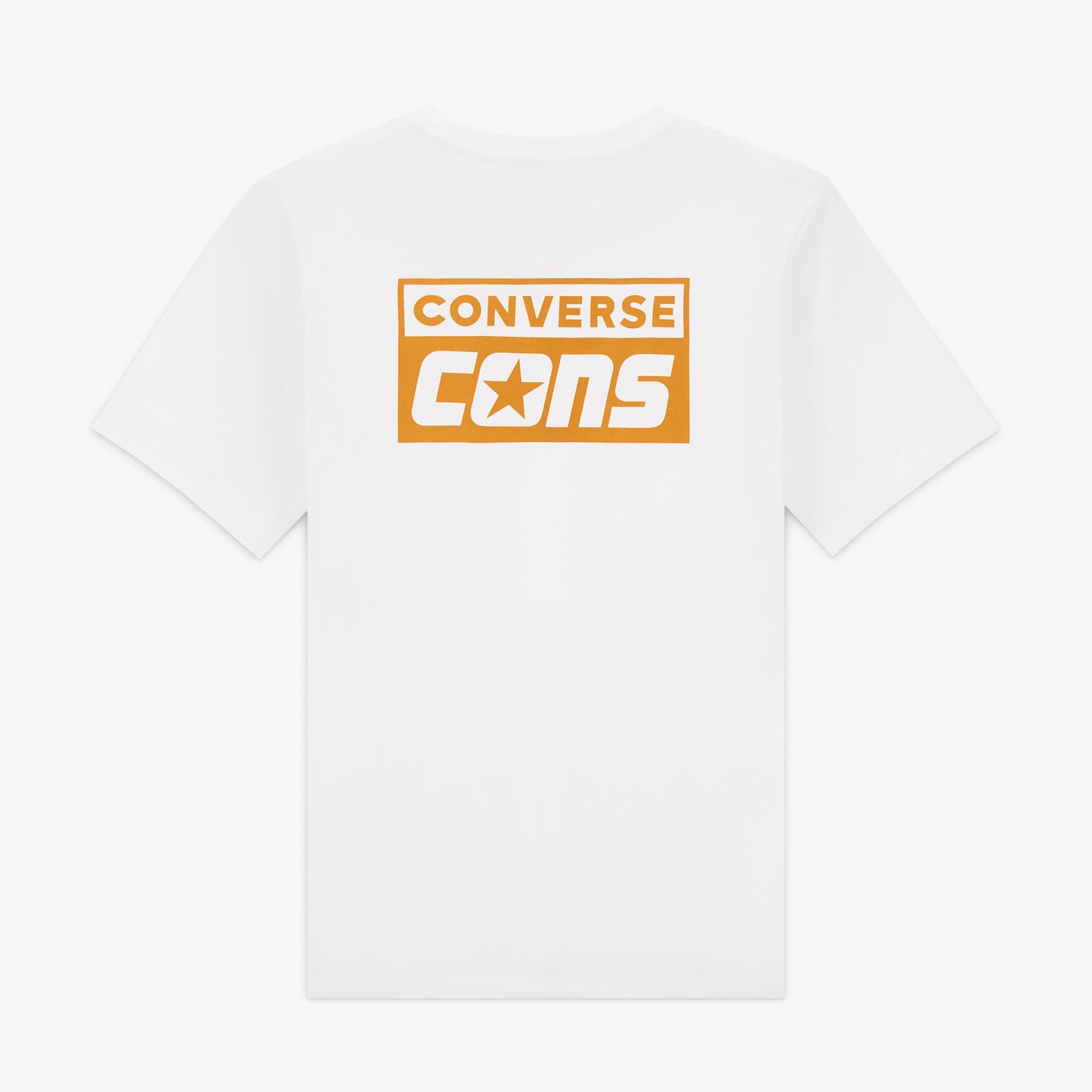 Converse Classic Erkek Grafik Baskılı Beyaz T-Shirt