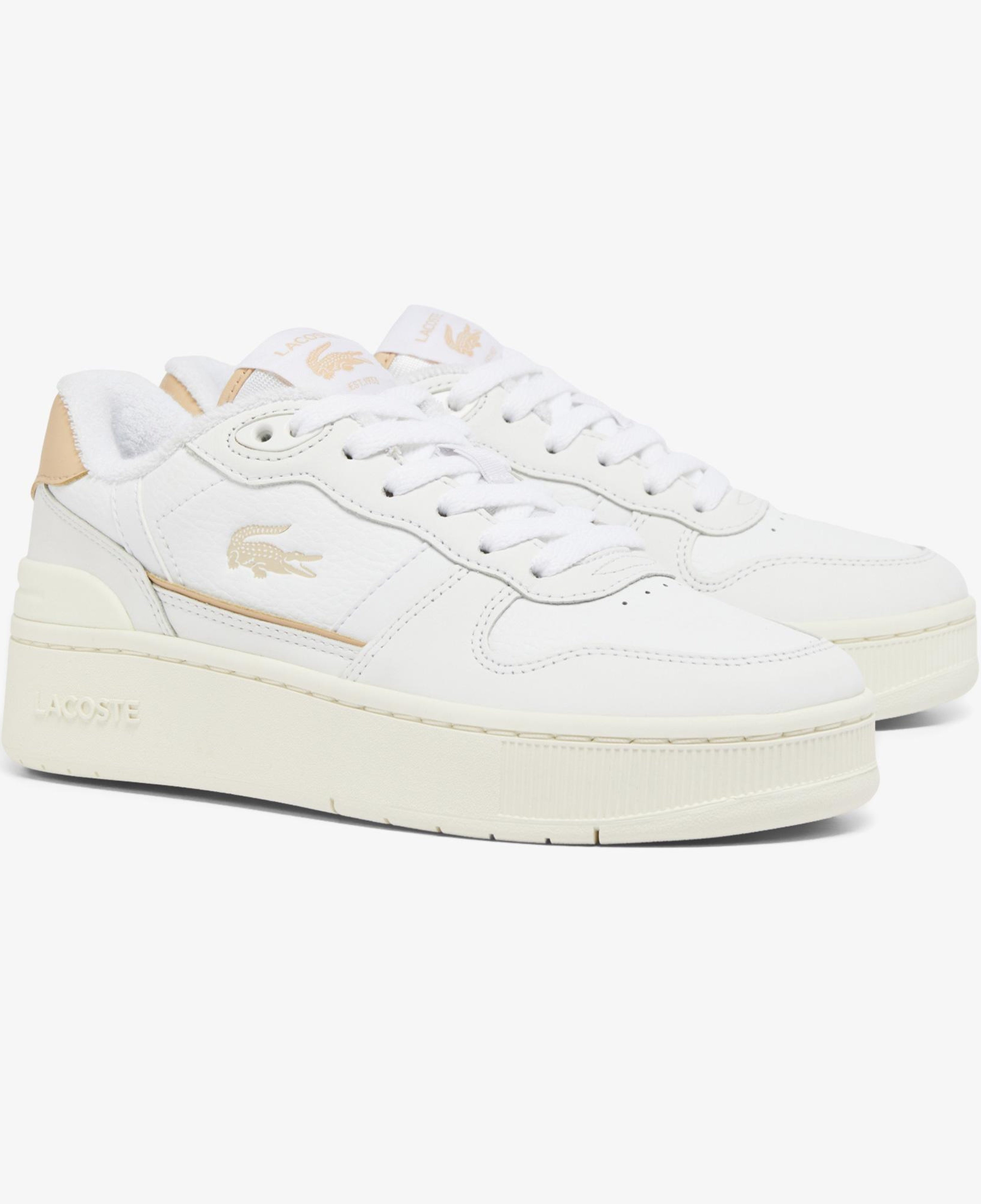 Lacoste T-Clip Platform Kadın Krem Sneaker