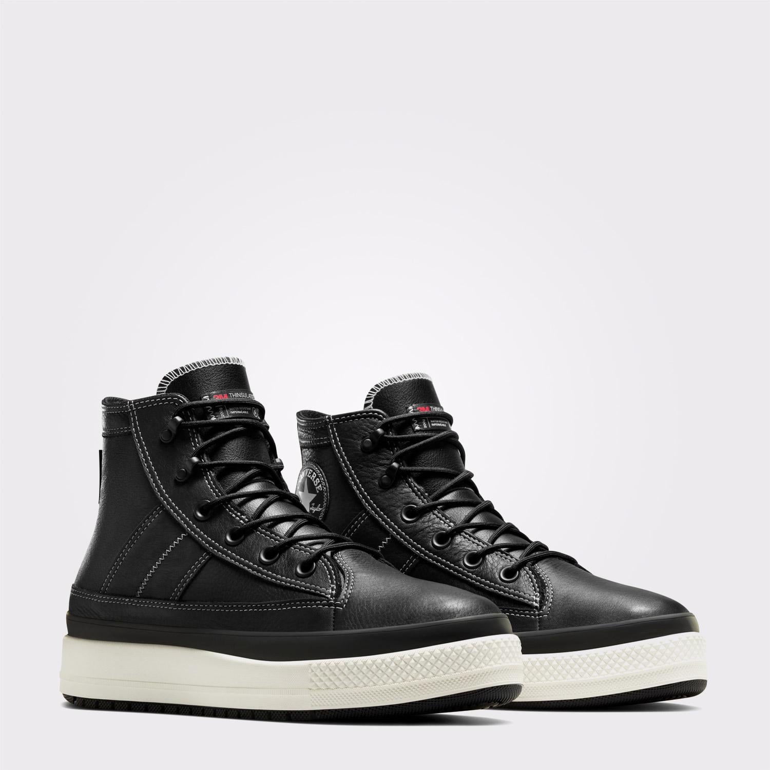 Converse Chuck Taylor All Star Equip Unisex Siyah Deri Su Geçirmez Bot
