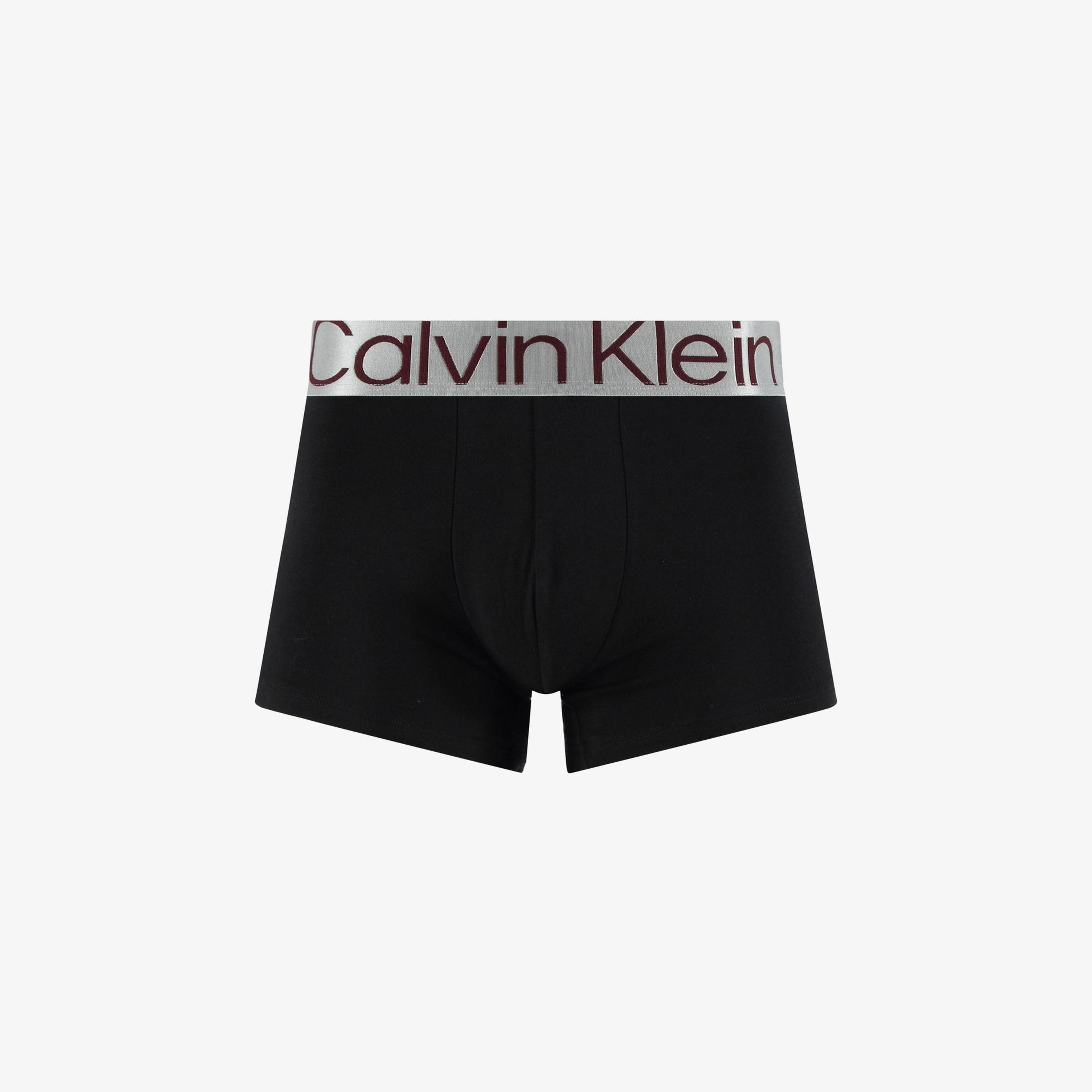 Calvin Klein Trunk Metalik Bantlı 3'lü Erkek Siyah Boxer