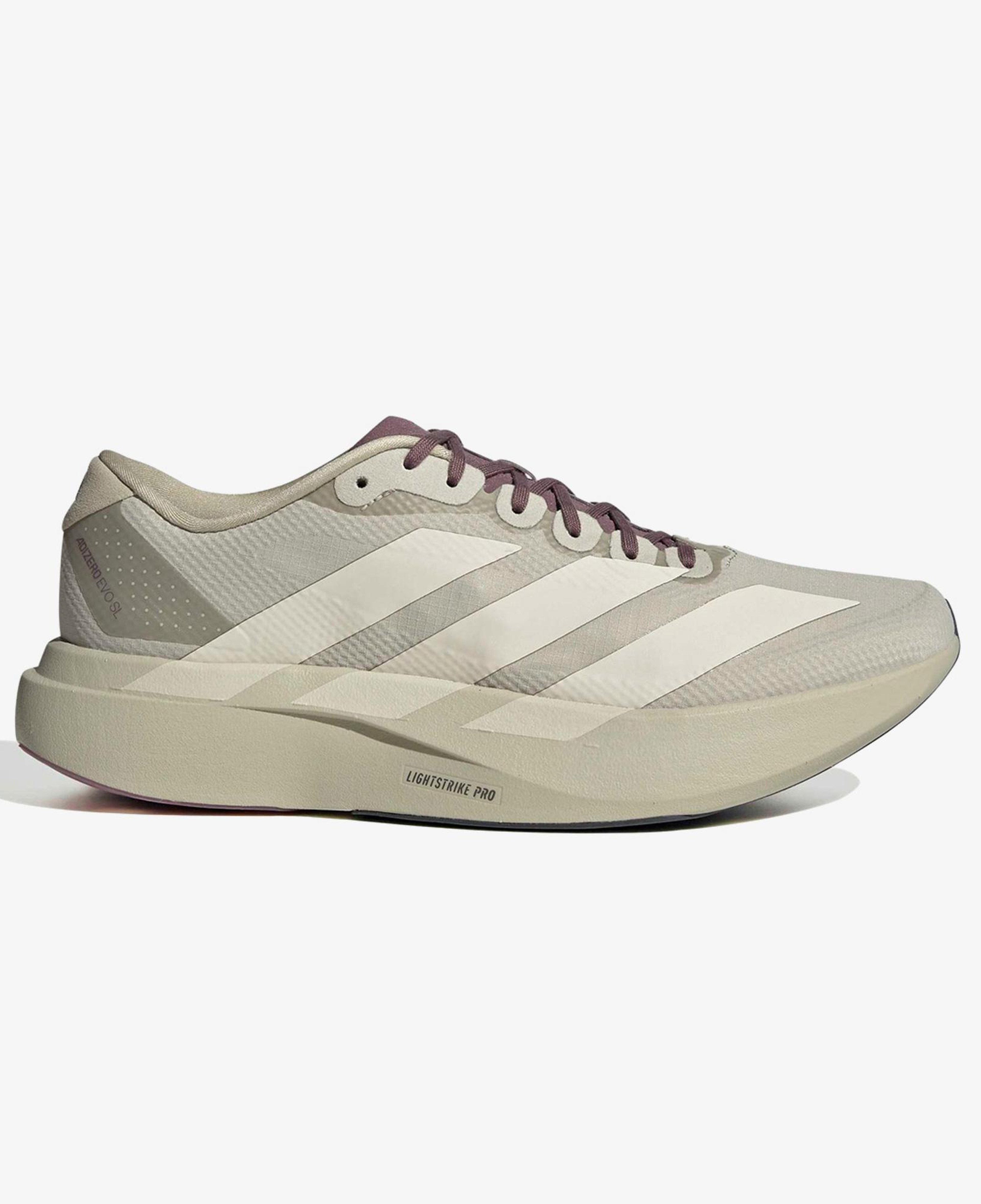 adidas Adizero Evo SL Woven Erkek Bej Spor Ayakkabı