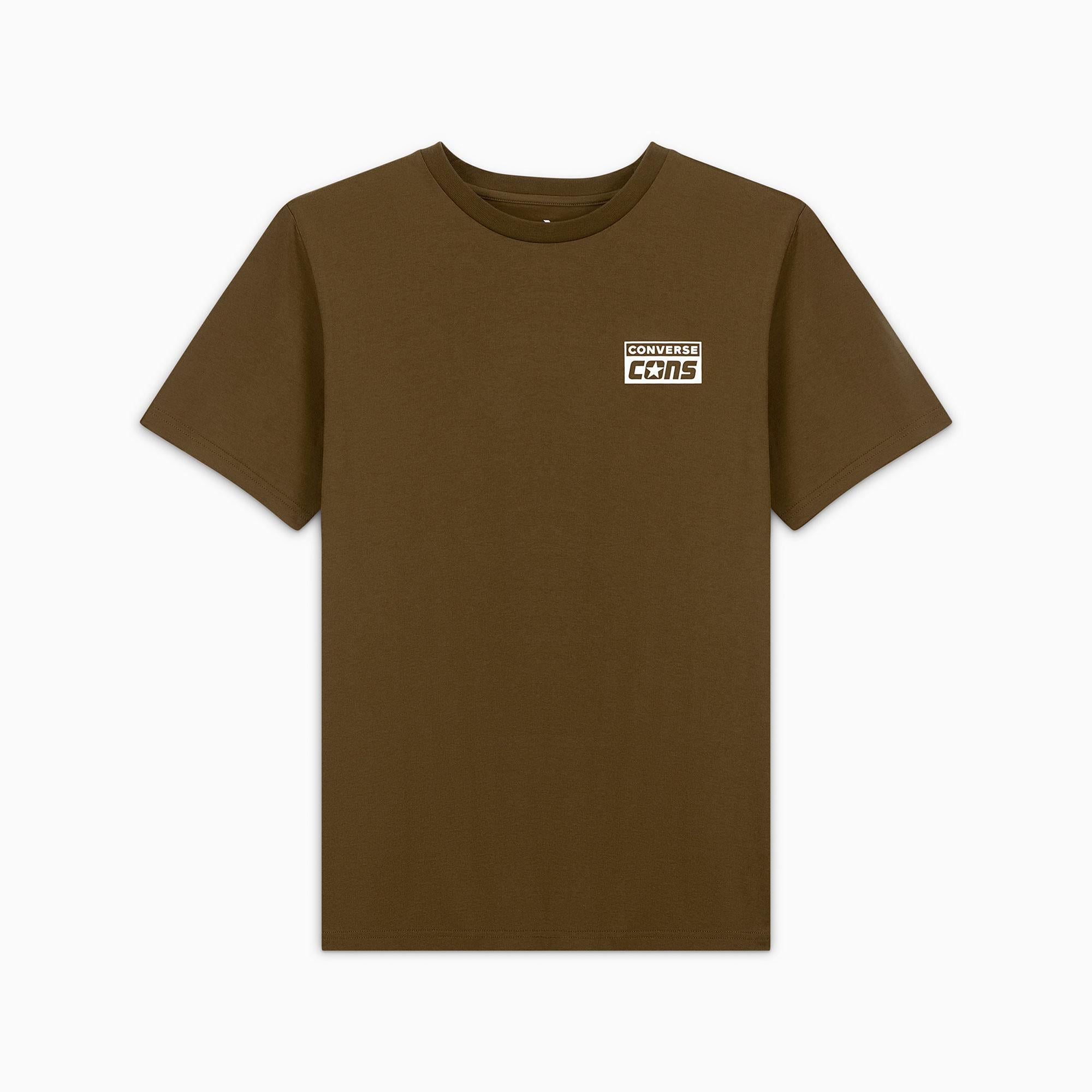 Converse CONS Grafik Baskılı Erkek Kahverengi T-Shirt