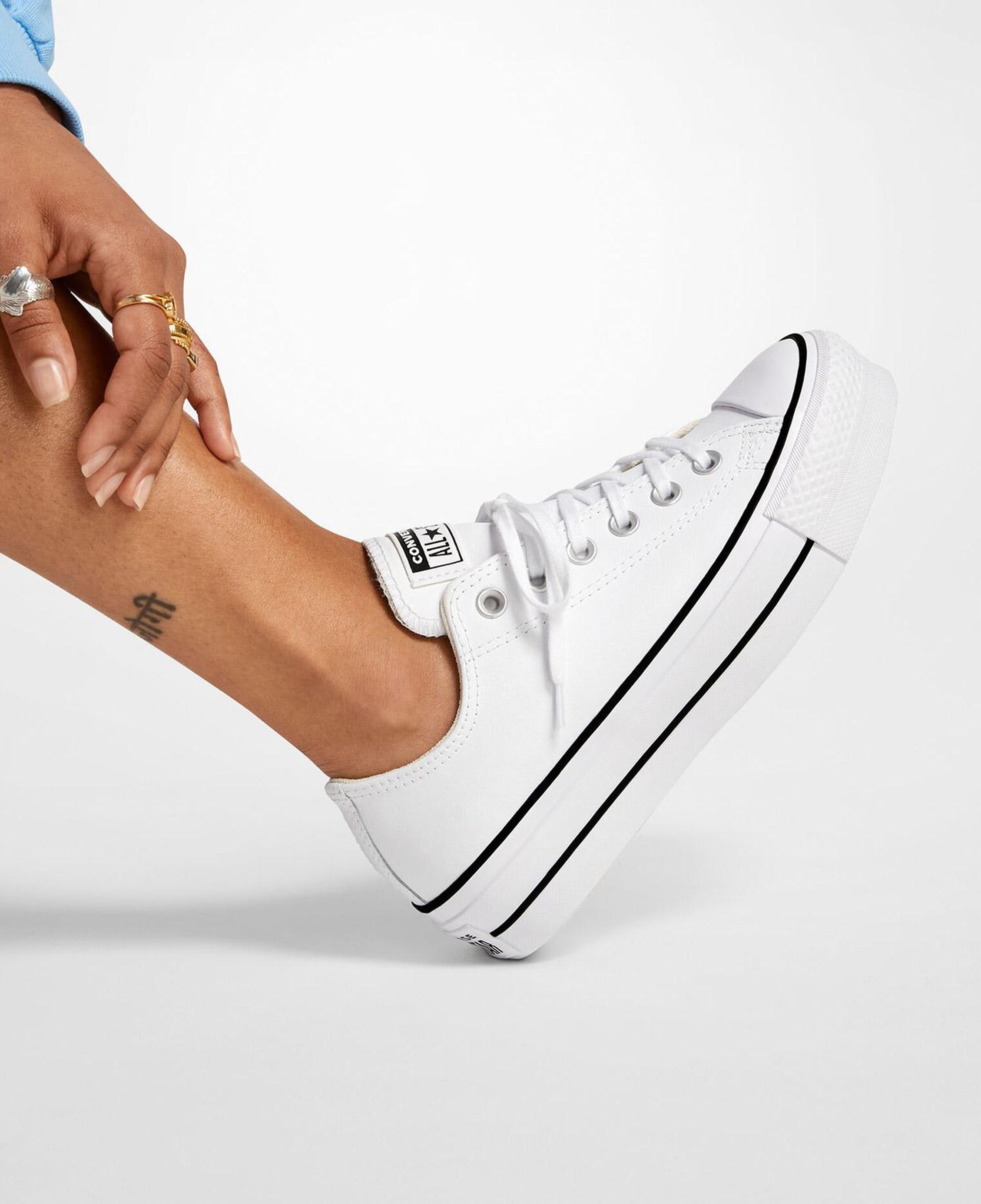 Converse Chuck Taylor All Star Lift Kadın Beyaz Deri Sneaker