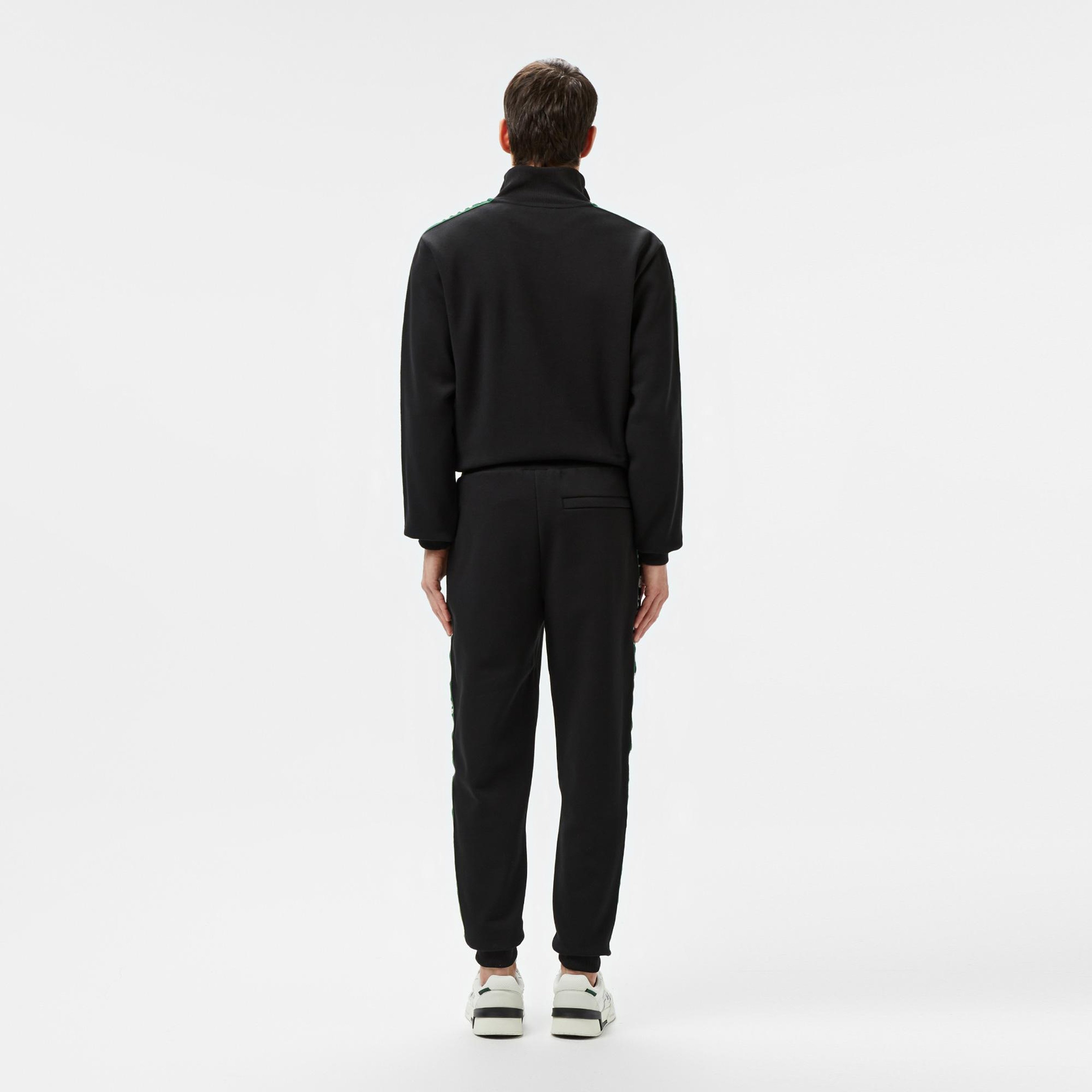 Lacoste Erkek Regular Fit Baskılı Siyah Eşofman Altı