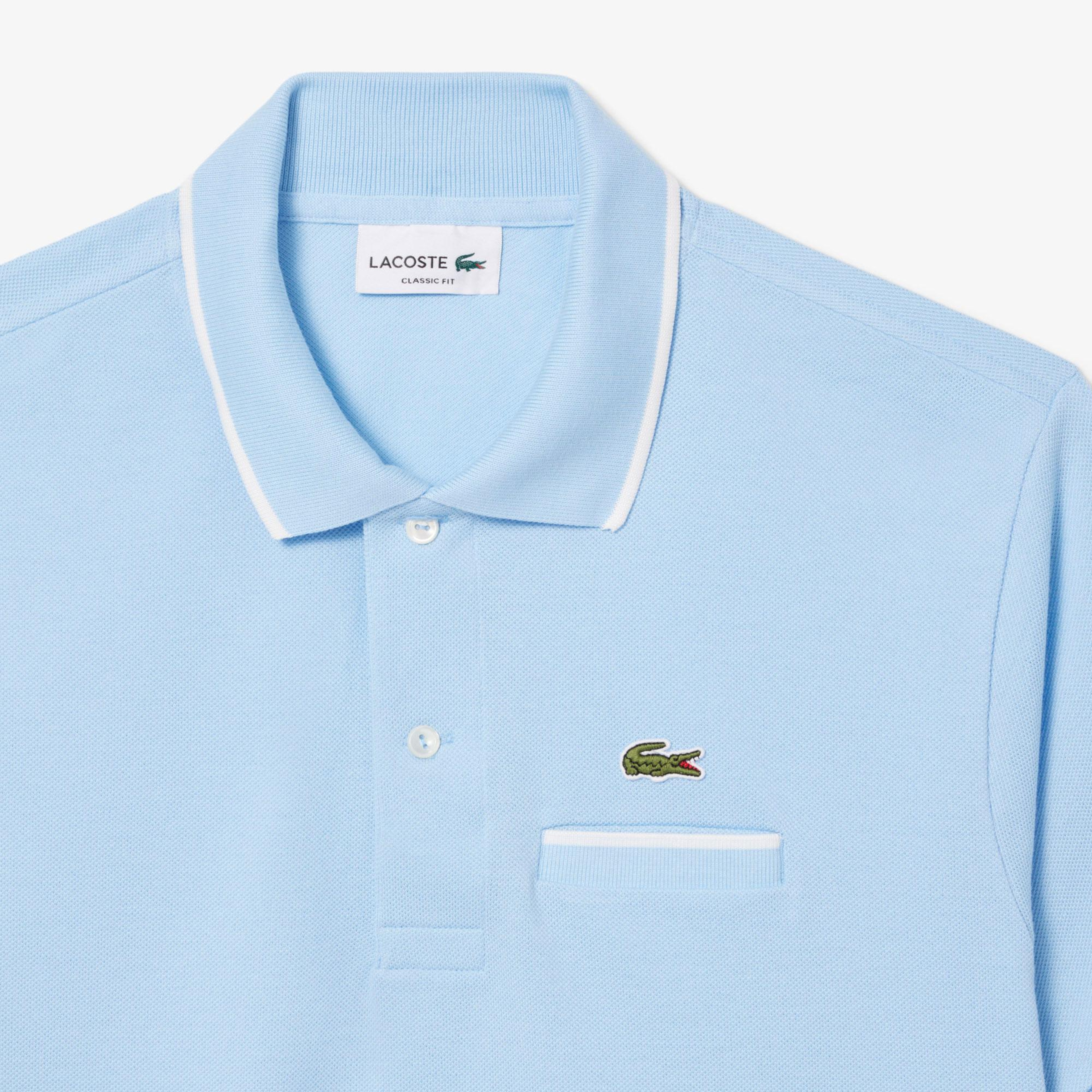 L.12.12 Erkek Classic Fit Mavi Polo