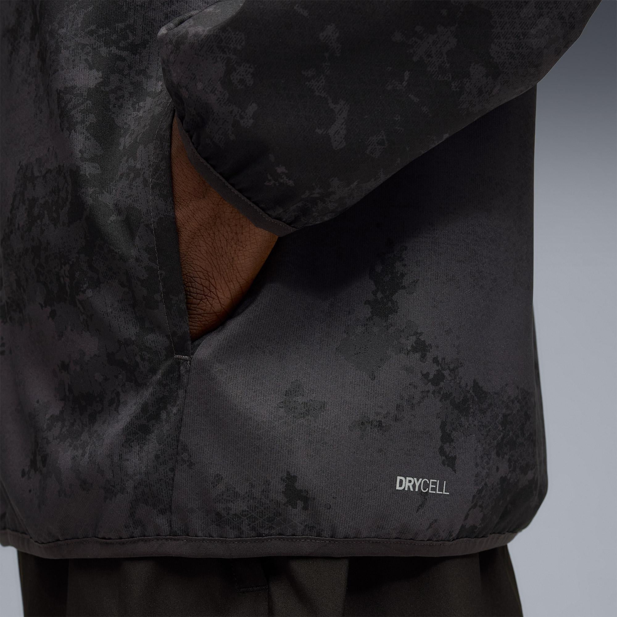 Puma Tad Ess Aop Woven Erkek Siyah Antrenman Ceketi