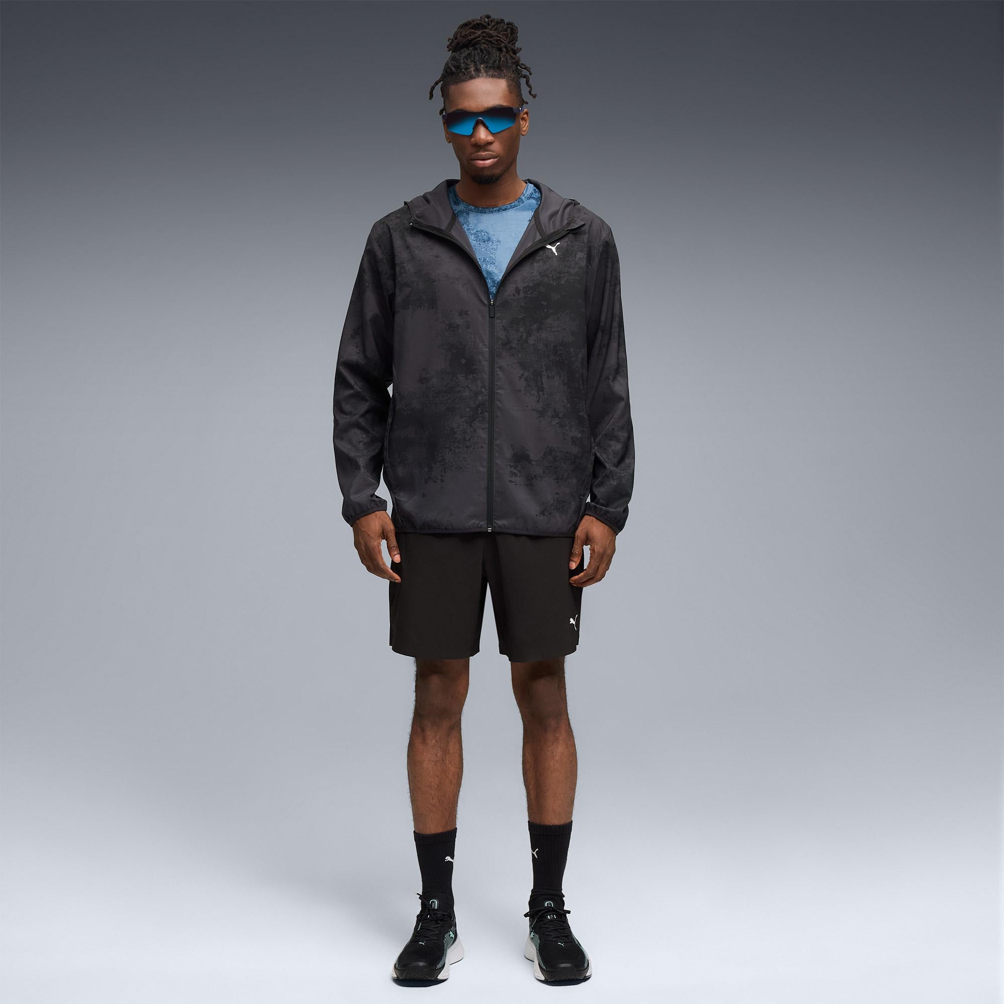 Puma Tad Ess Aop Woven Erkek Siyah Antrenman Ceketi