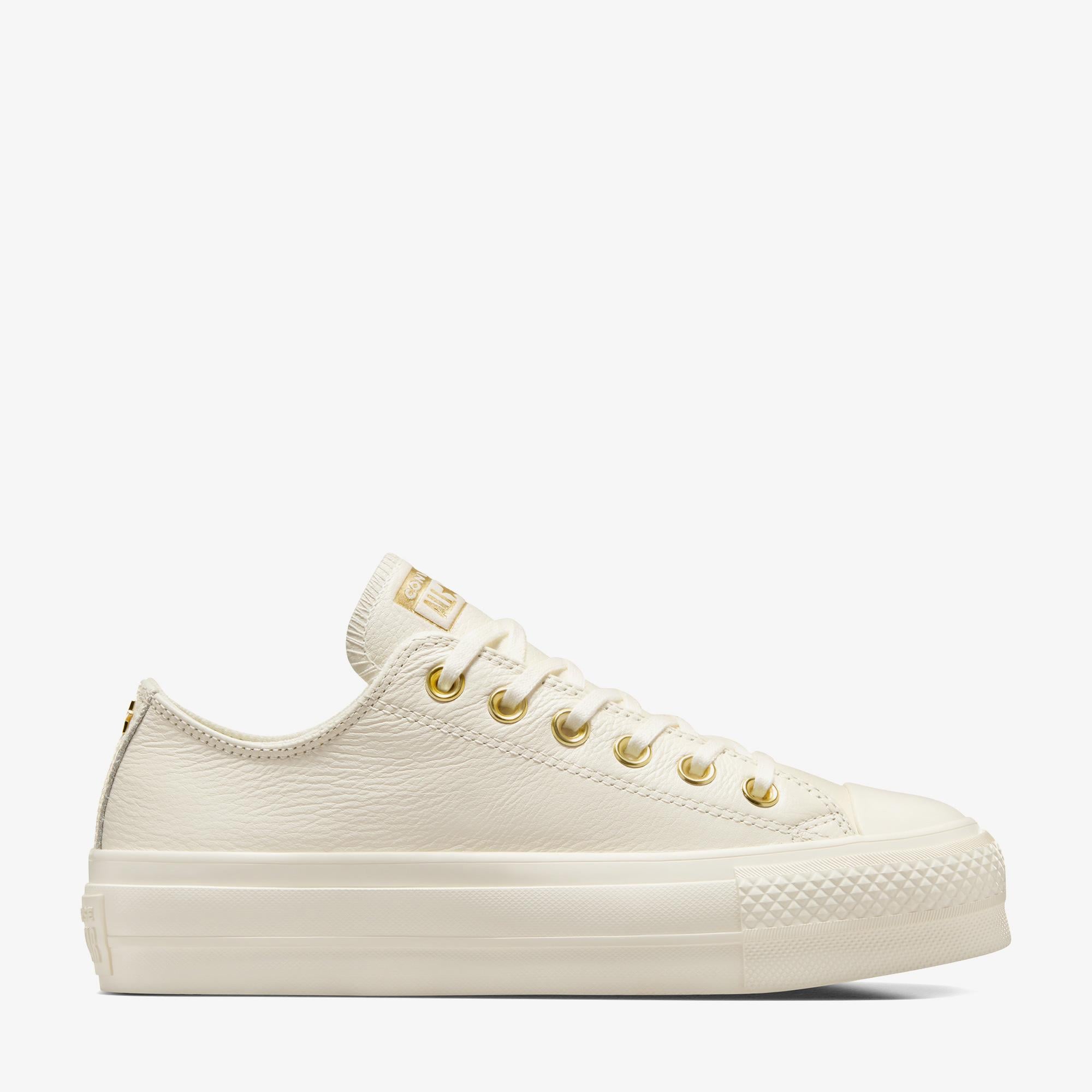 Converse Chuck Taylor All Star Lift Kadın Krem Deri Sneaker