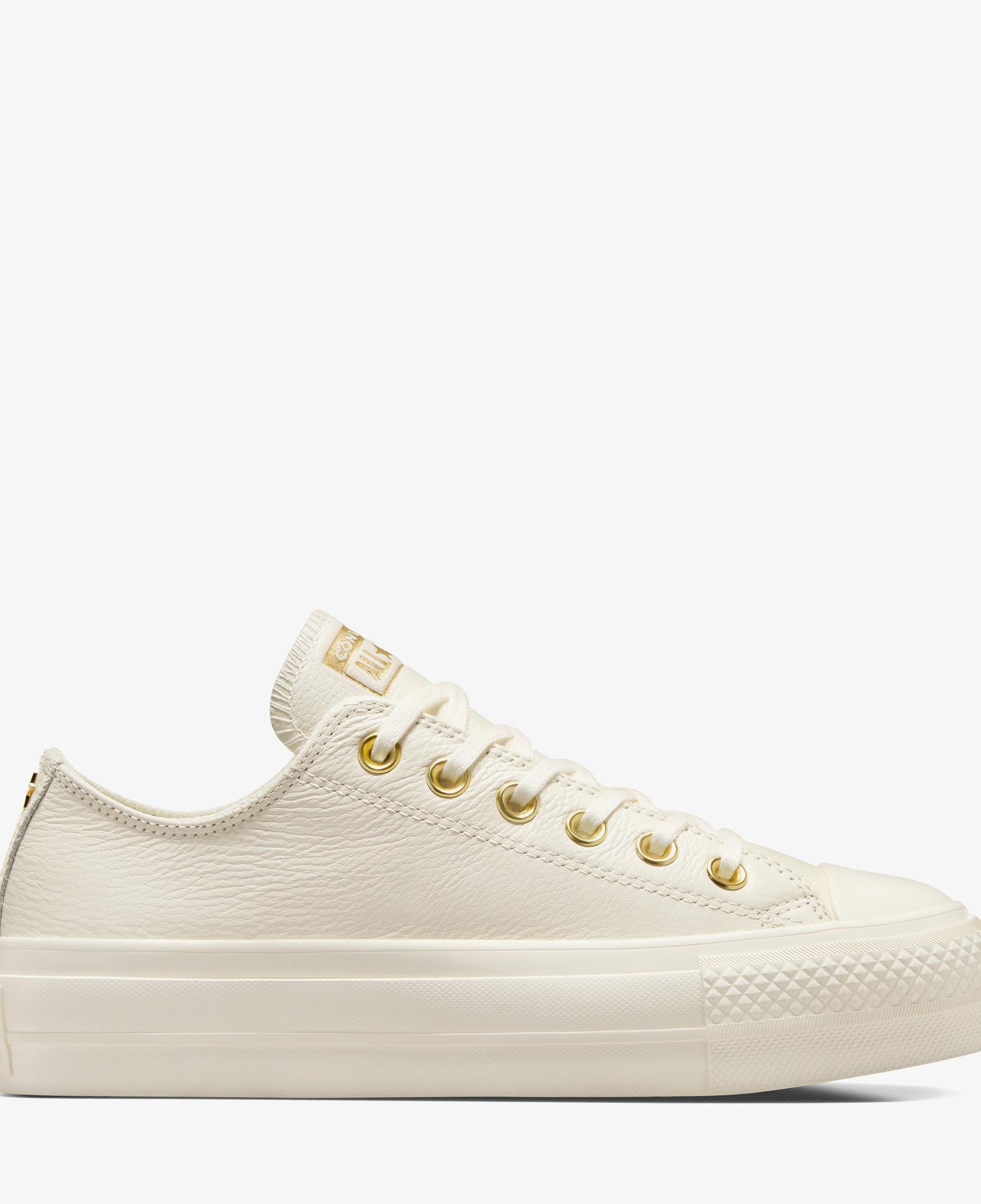 Converse Chuck Taylor All Star Lift Kadın Krem Deri Sneaker