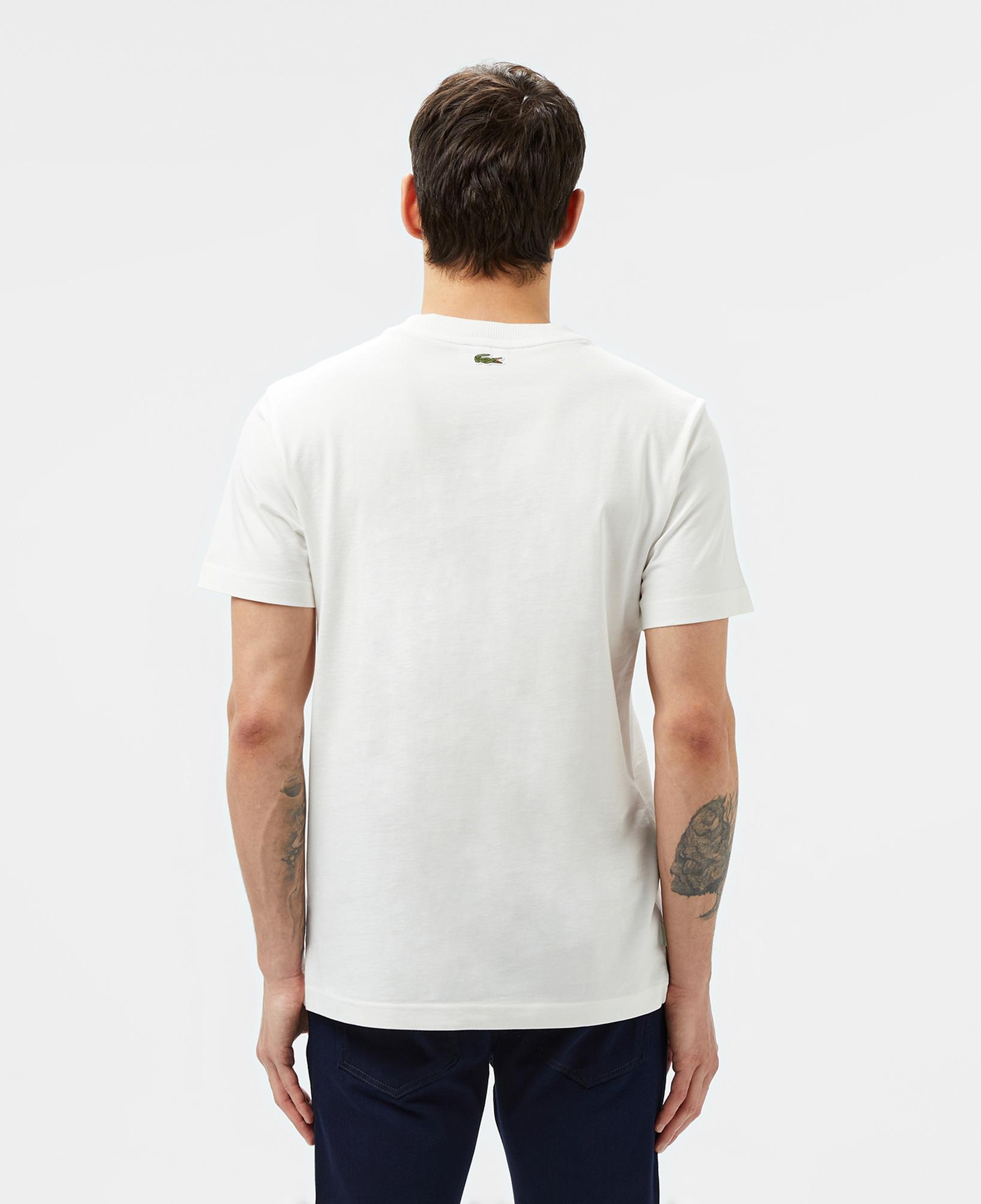 Erkek Regular Fit Bisiklet Yaka Baskılı Beyaz T-Shirt