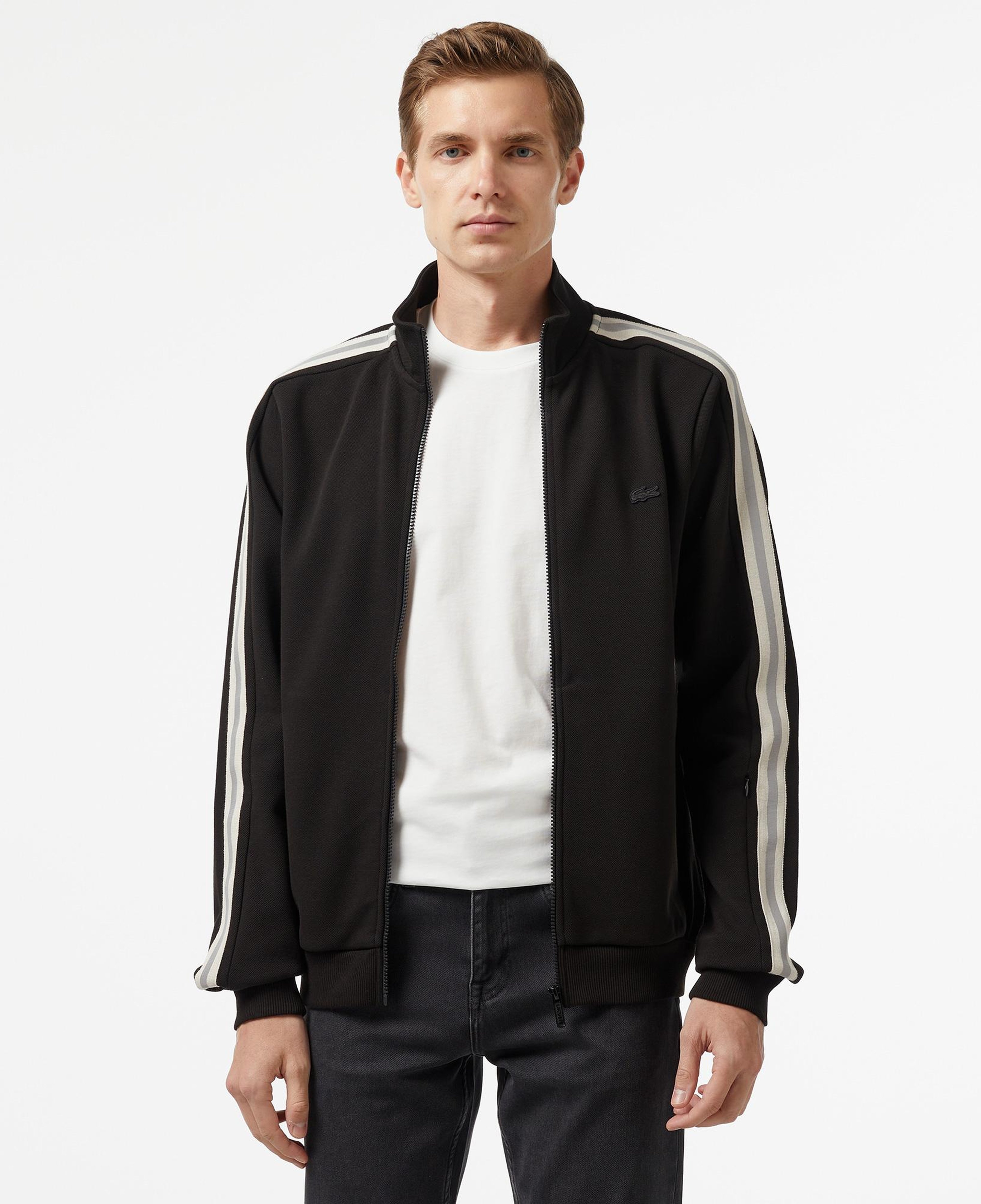 Lacoste Slim Fit Erkek Siyah Sweatshirt