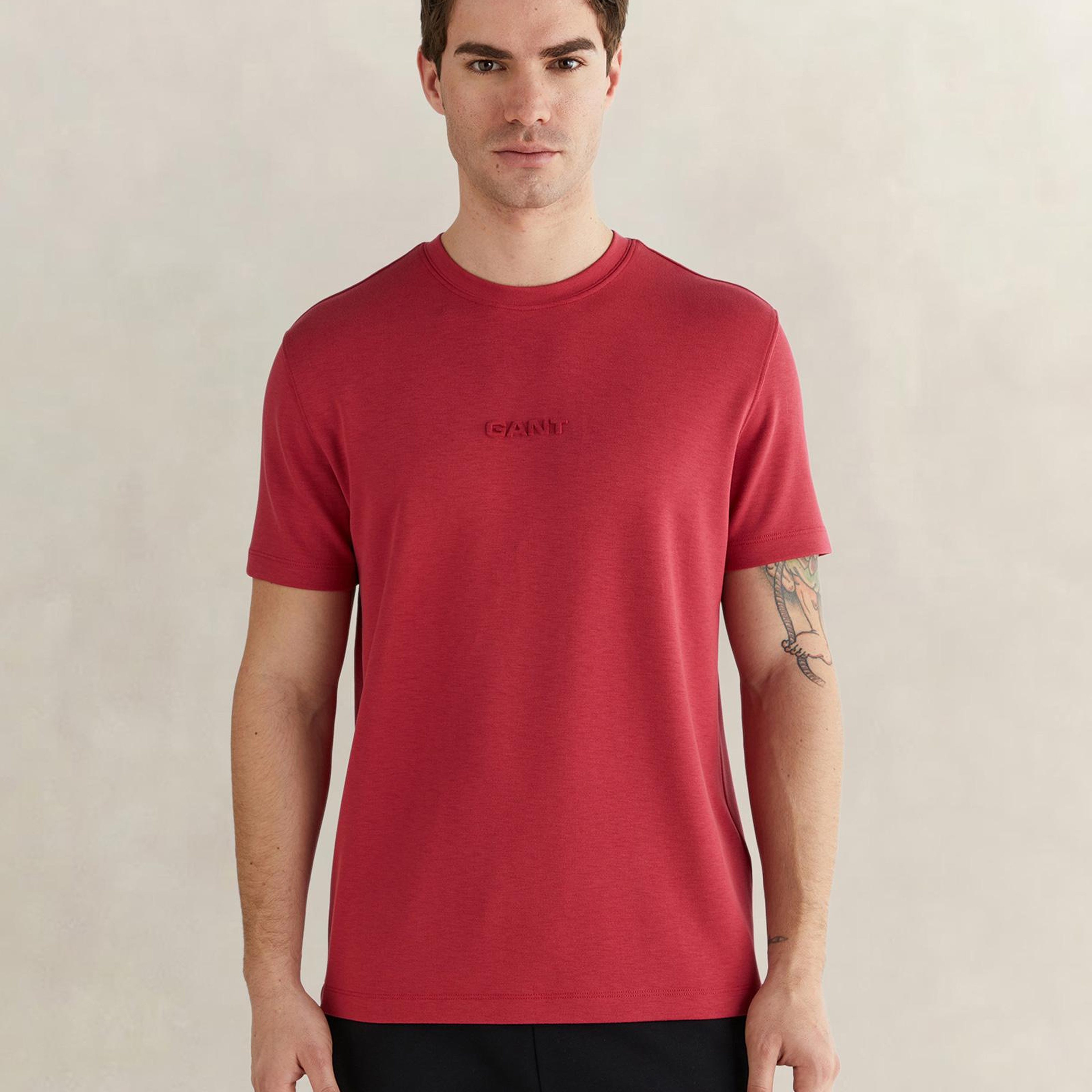 GANT Erkek Kırmızı Kısa Kollu T-Shirt