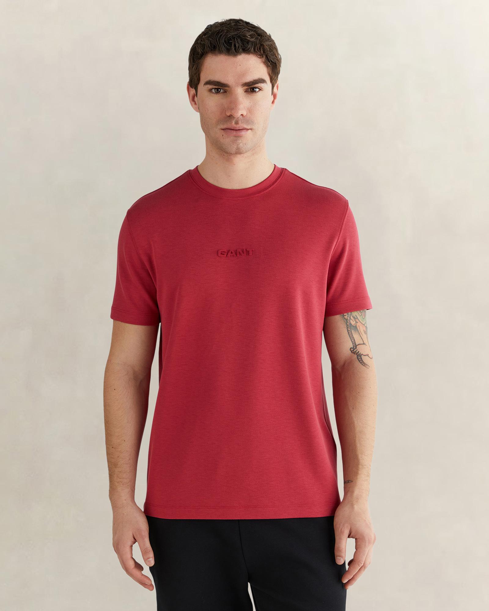 GANT Erkek Kırmızı Kısa Kollu T-Shirt